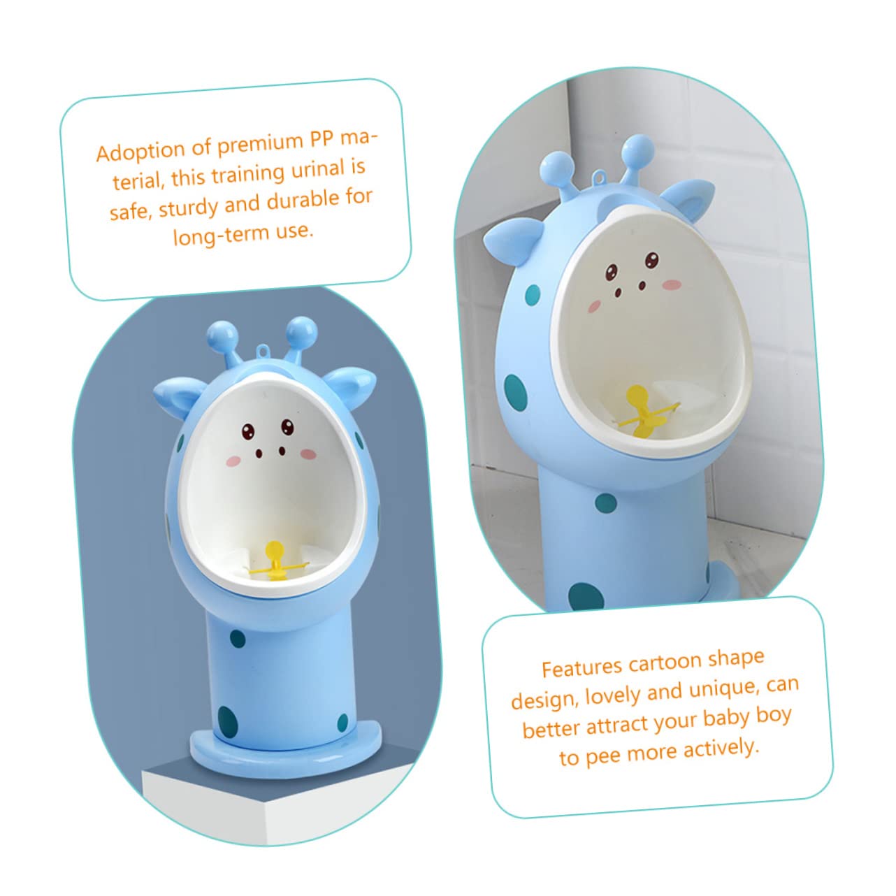 RORPOIR Boys Potty Training Urinal - Durable Toddler Toilet for Kids, Sky Blue - Perfect for Home, Travel & Daycare Use