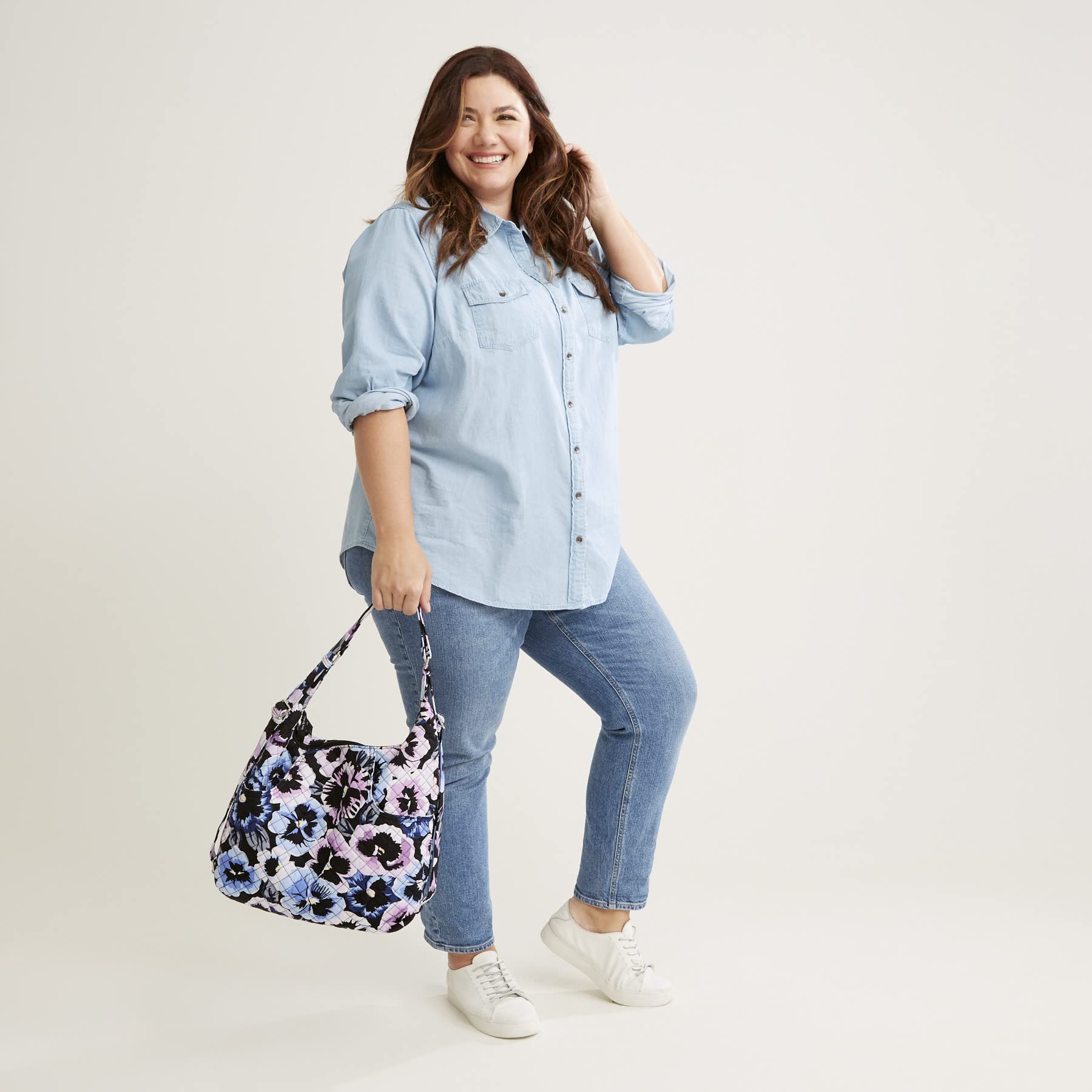 Vera Bradley Women's Cotton Convertible Backpack & Shoulder Bag - Lightweight Travel Tote for Work, School & Weekend Getaways