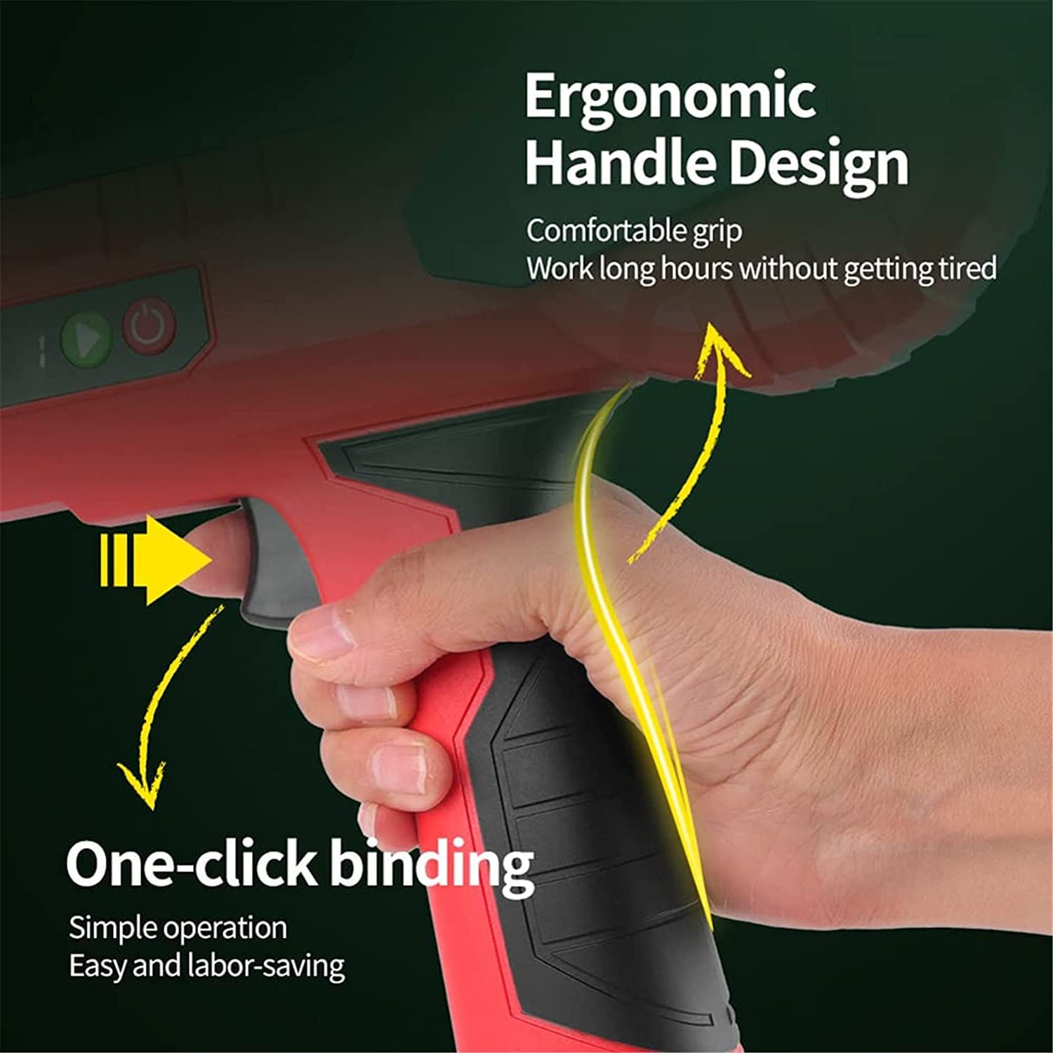Electric Plant Tie Machine for Vineyards & Gardens - 2.5cm Max Bundle Diameter - Ideal for Grapes, Raspberries, Tomatoes - Perfect for Vineyard Tying, Vegetable Gardening & Berry Plant Support