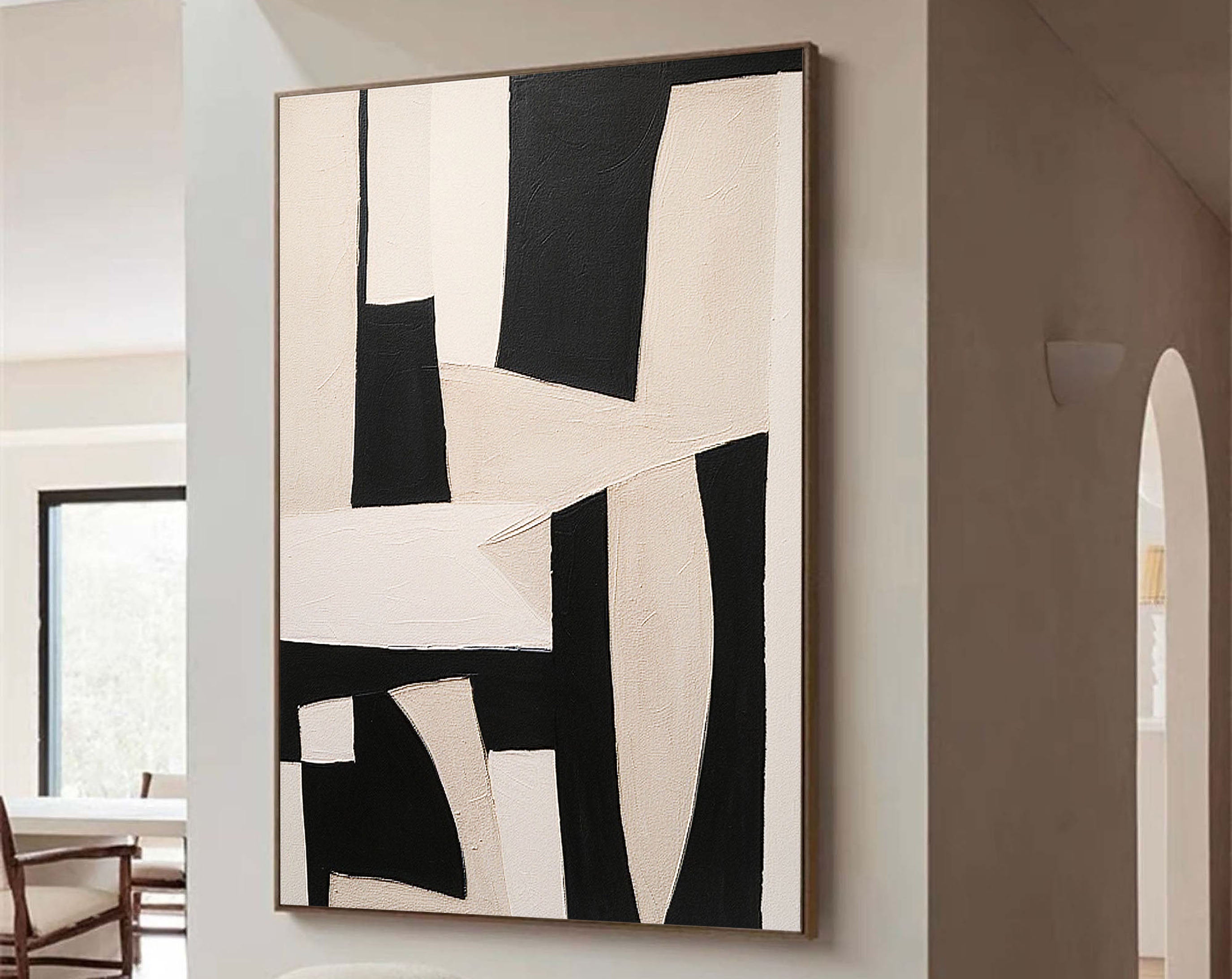 Beige & Brown Abstract Wall Art Print #BB042 - Modern Home Decor for Living Room, Bedroom & Office