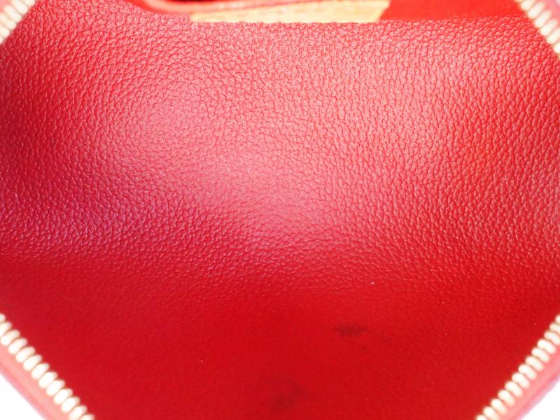 Authentic Pre-Owned Louis Vuitton Vernis Pomme D'amour Red Cosmetic Pouch Bag M91496 200104 - Luxury Makeup Bag for Travel & Evening Out