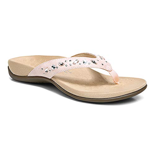 Vionic Lucia Women's Orthotic Sandals with Arch Support - Comfortable Toe-Post Flip Flops for Plantar Fasciitis Relief, Perfect for Beach, Pool & Summer Walking