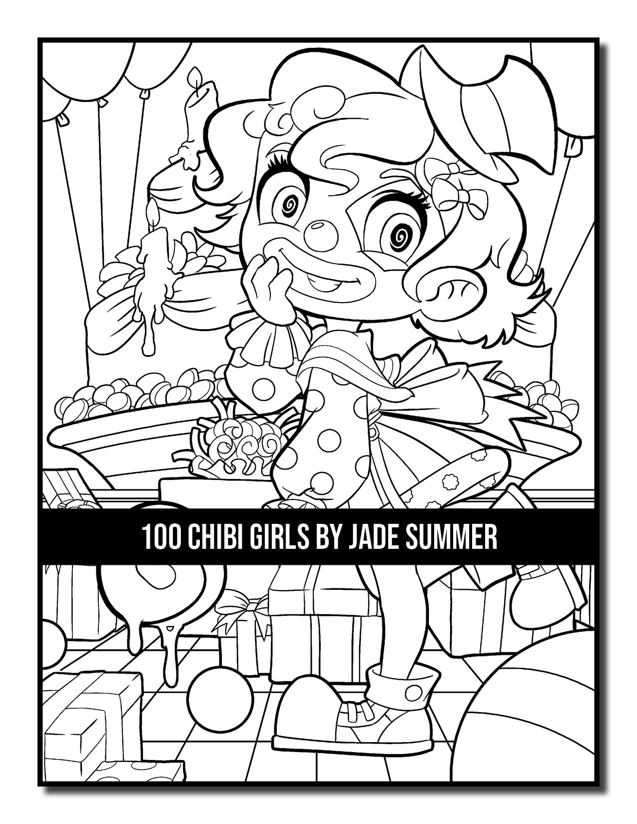 100 Chibi Girls: Cute & Fantasy Adult Coloring Book with Horror & Christmas Themes - Perfect for Stress Relief, Gifts & Creative Relaxation