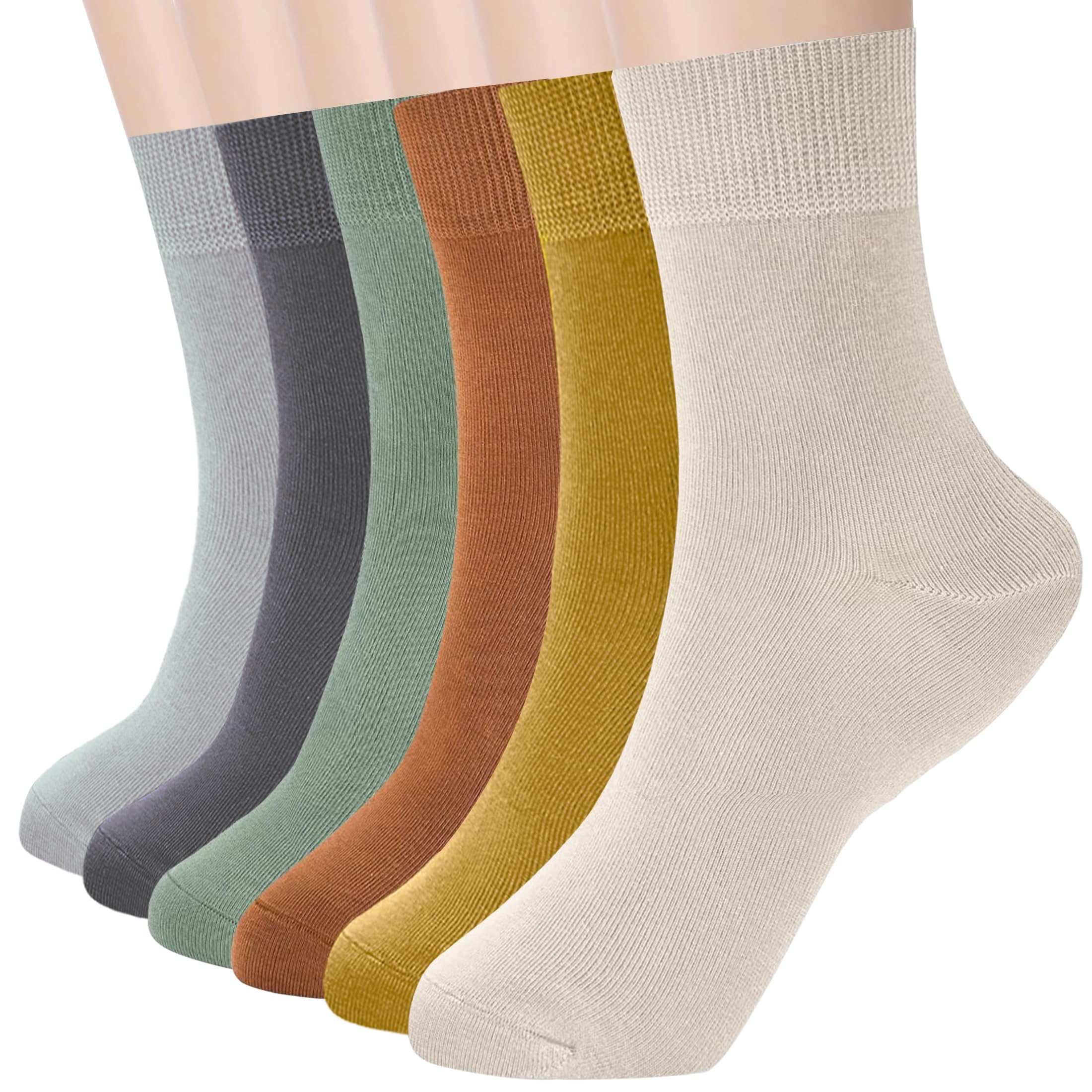 Women's Thin Cotton Socks - Soft Breathable Above Ankle Crew Socks (6-Pack) - Perfect for Everyday Wear, Workouts & Casual Outfits