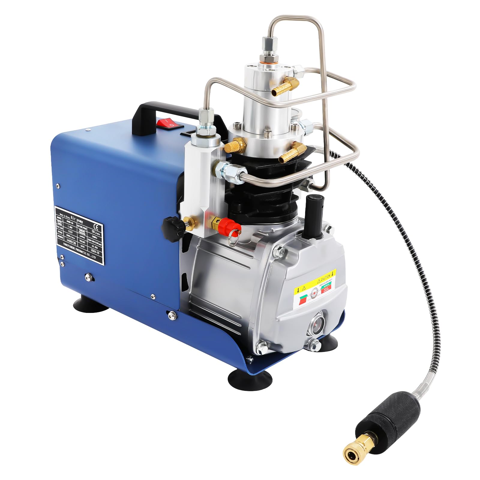High Pressure Electric PCP Air Compressor Pump 30Mpa 110V Portable Air Compressor 4500PSI for Car Truck Lorry Inflator - Heavy Duty Automotive & Tire Inflation for Off-Road Vehicles, ATVs and Workshop Use