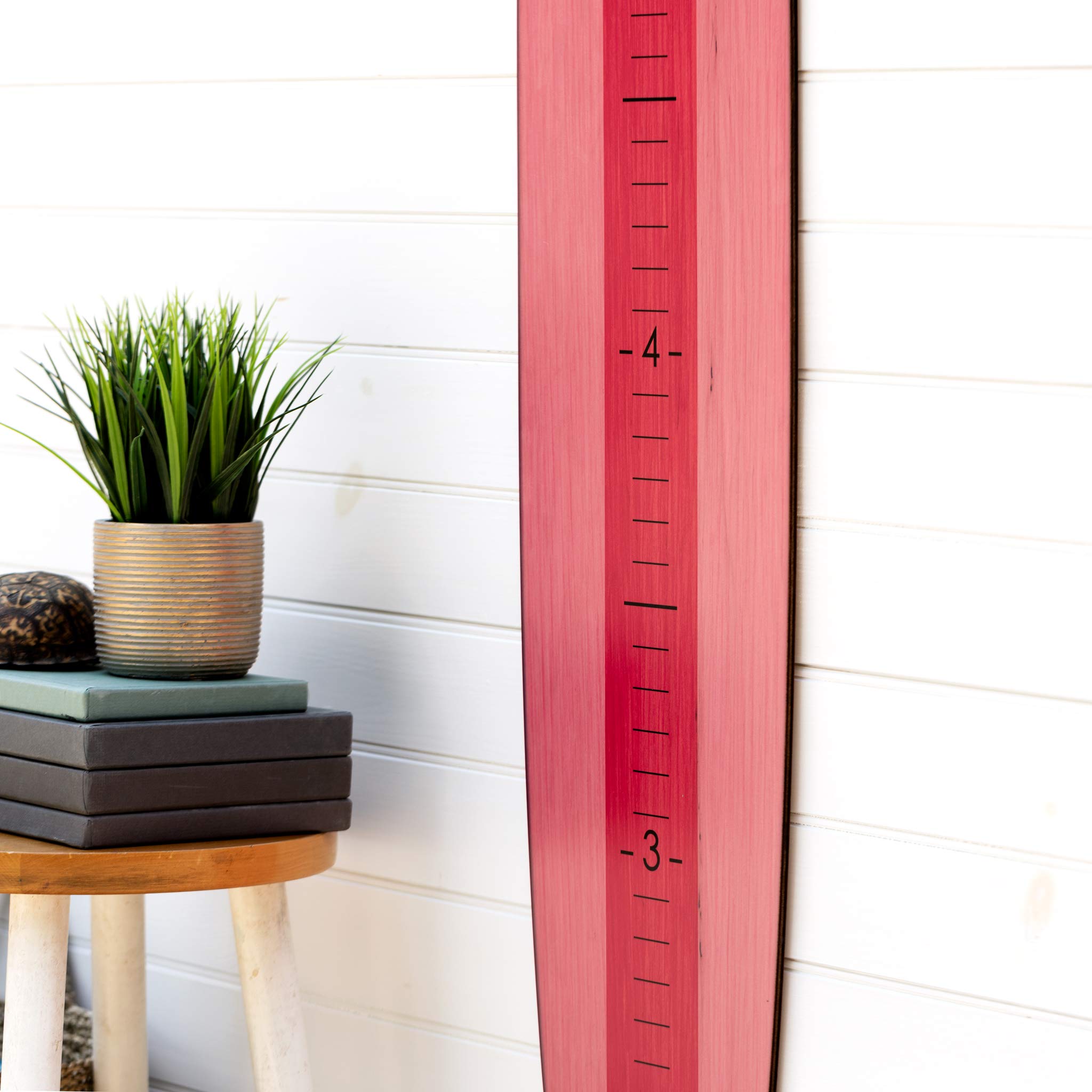 Wooden Surfboard Growth Chart for Kids - Handmade Baby Measuring Board for Wall Decor, Nursery & Beach House - Track Your Child's Height with Unique Surfboard Design