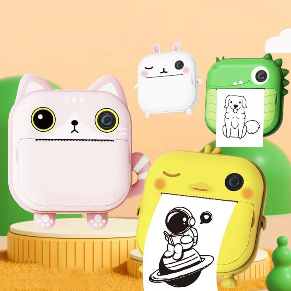 Yinchus Kids Instant Camera with Thermal Printing Paper - Digital Photo & Video Camera for Children, Perfect Birthday Gift for Boys & Girls - Capture Memories at Parties, Travel & Family Events