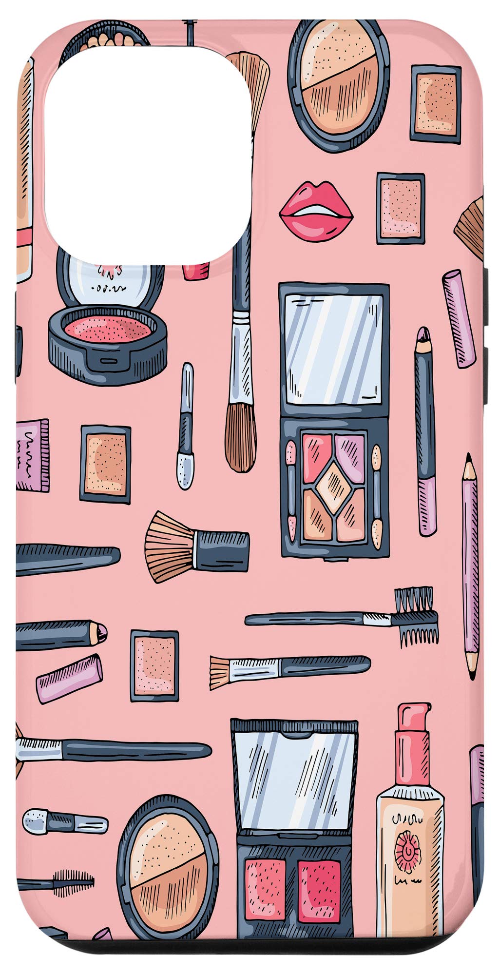 iPhone 12 Pro Max Case for Women - Cute Colorful Lipstick & Makeup Pattern Design - Perfect Gift for Girls & Makeup Lovers - Ideal for Daily Use, Work & Travel