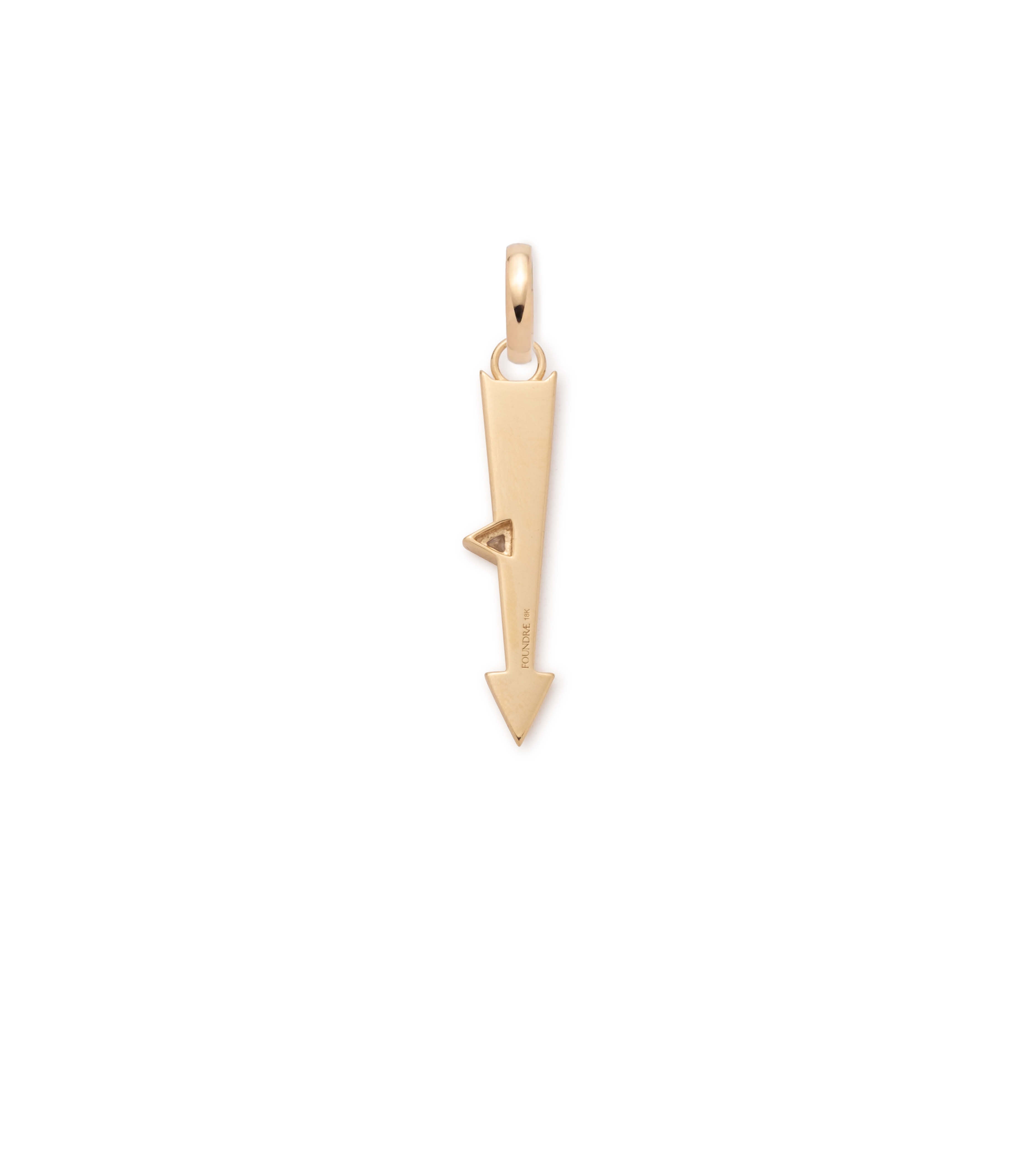 Elegant Yellow Gold Diamond Arrow Miniature Pendant Necklace with Annex Link - Perfect for Anniversary Gifts, Valentine's Day & Special Occasions