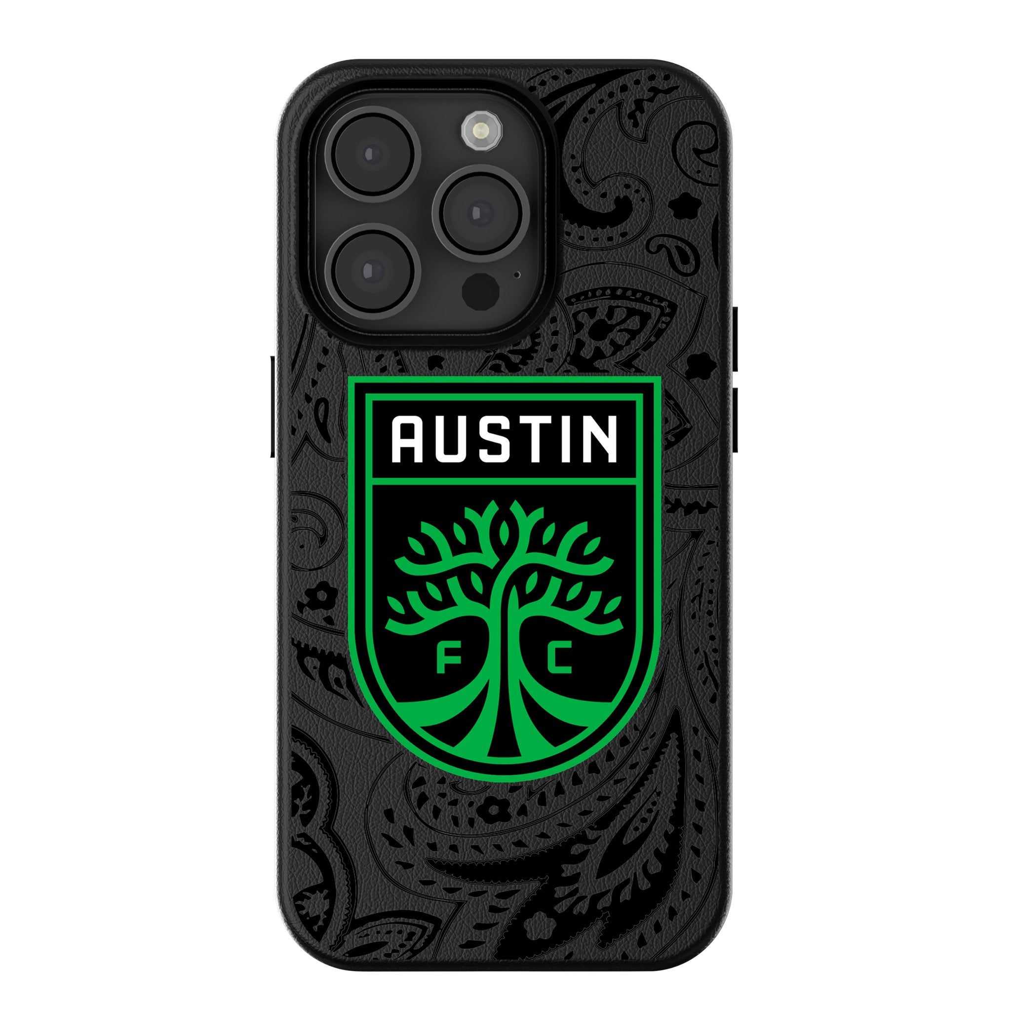 Austin FC Paisley MagSafe Compatible iPhone Case for iPhone 14/13/12 - Durable Protective Cover with Stylish Design - Perfect for Soccer Fans & Game Day Support