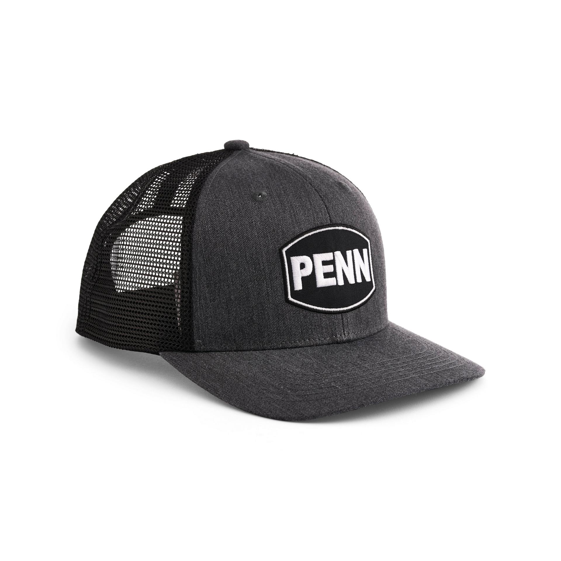 PENN® Heather Grey Trucker Hat - Adjustable Snapback Cap for Men & Women - Perfect for Outdoor Activities, Sports, and Casual Wear