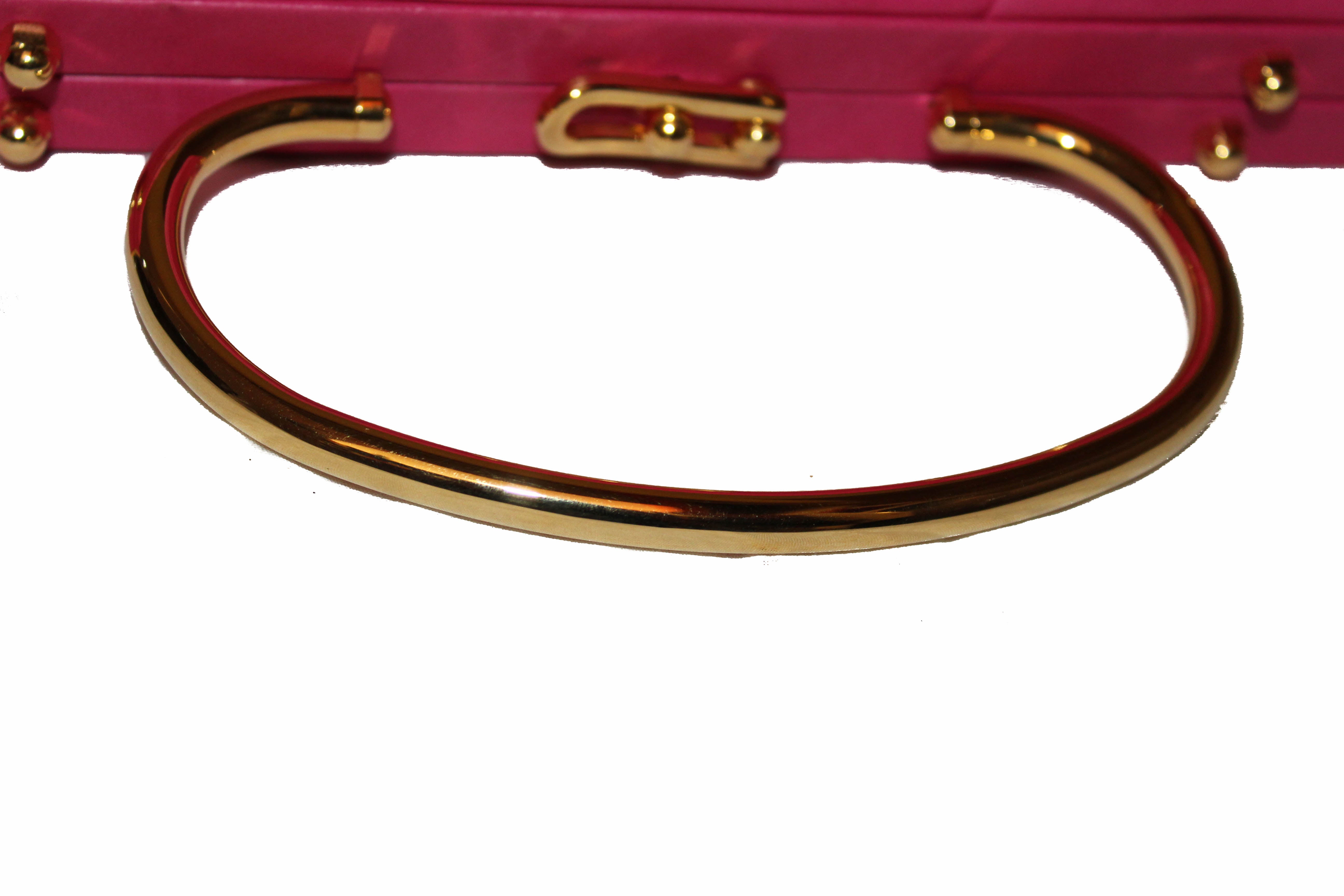 Authentic Miu Miu Peony Pink Lambskin Leather Frame Top Evening Clutch Bag for Women - Perfect for Parties, Weddings & Special Occasions