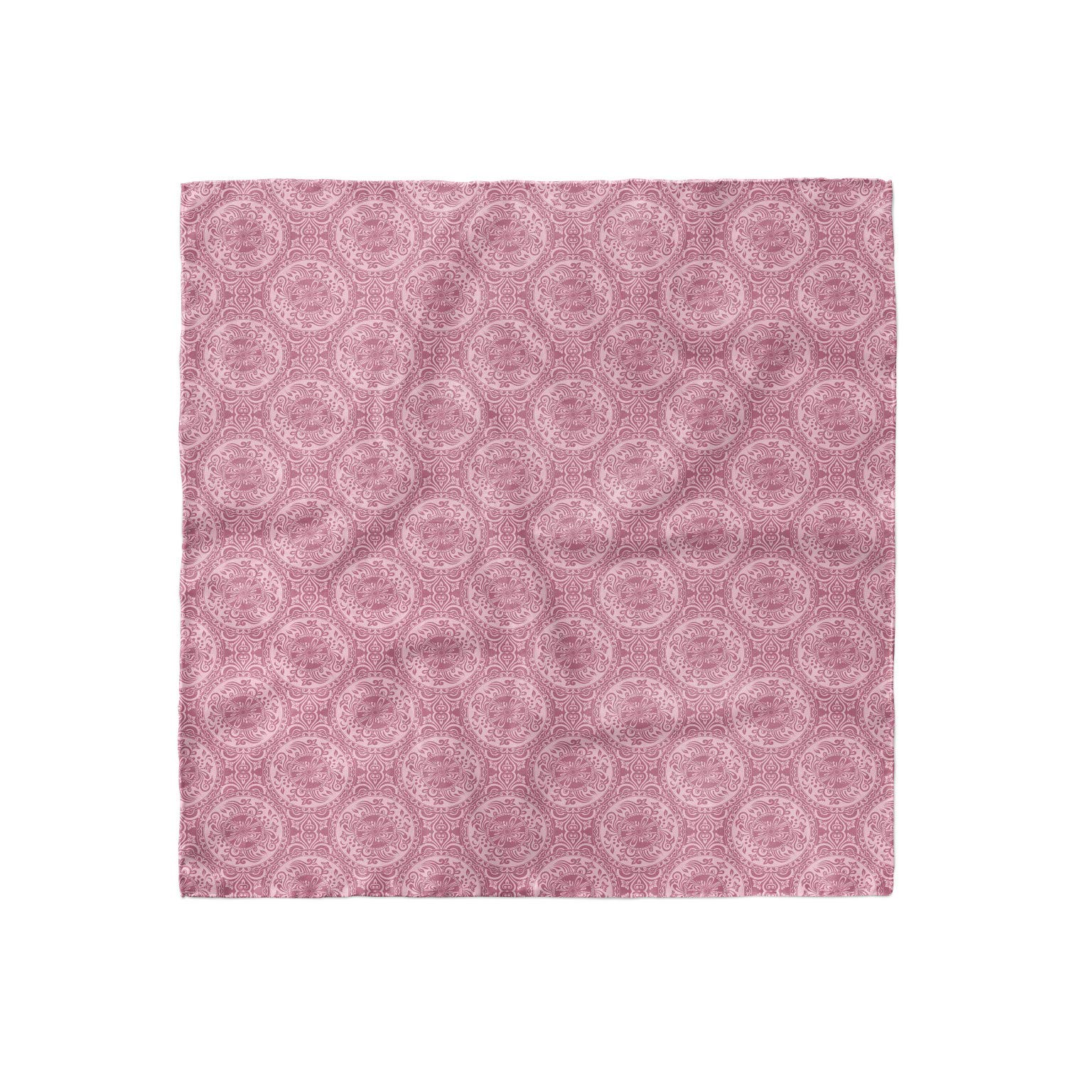 Ambesonne Damask Head Scarf - Mystic Flowers and Circles Print - Elegant Hair Wrap for Women - Perfect for Church, Beach, Yoga and Everyday Fashion Accessory