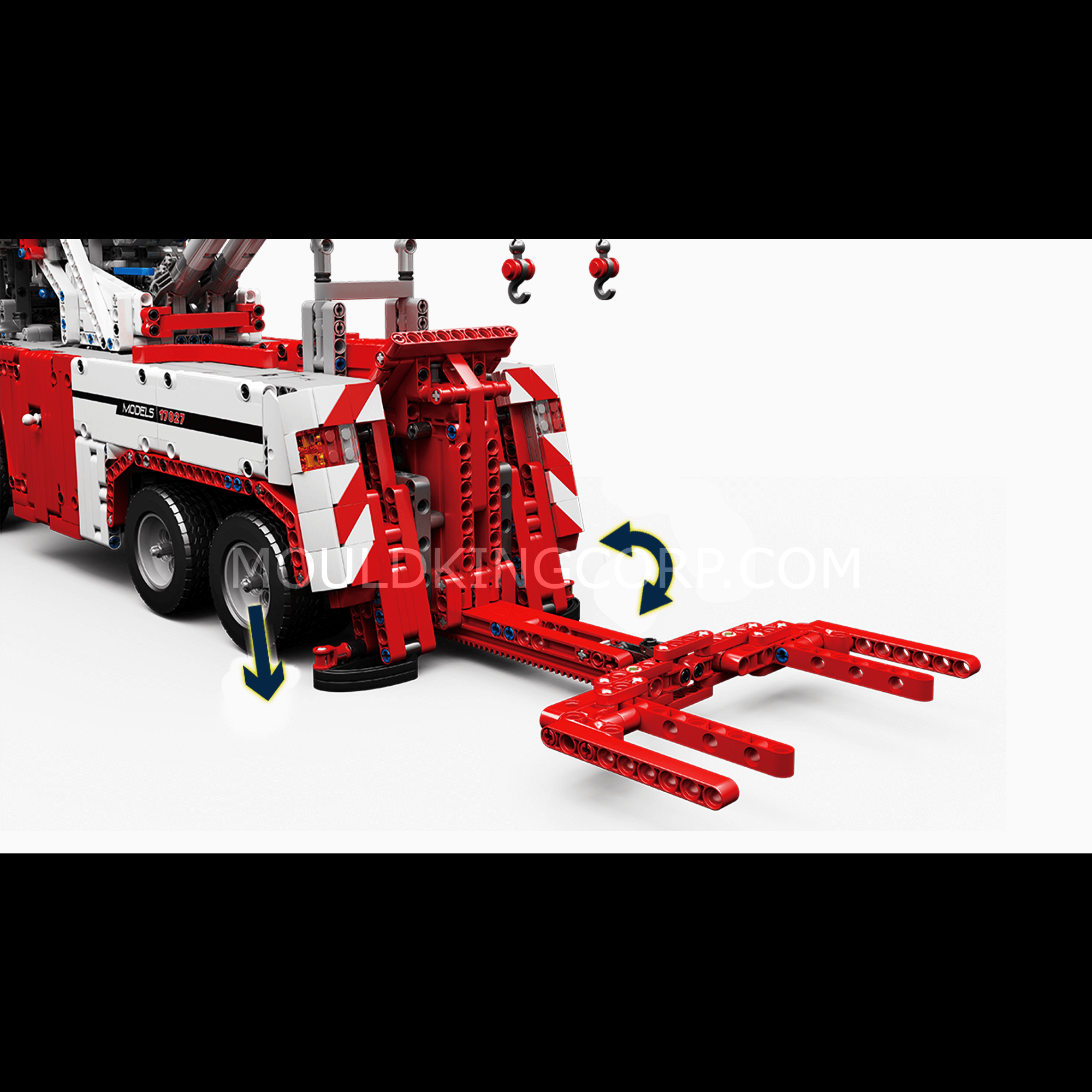 Mould King 17027 Remote Control Fire Truck Building Kit – 4,883 Piece Firefighter Rescue Vehicle Model Set for Kids & Adults – STEM Educational Toy for Emergency Scene Play & Display
