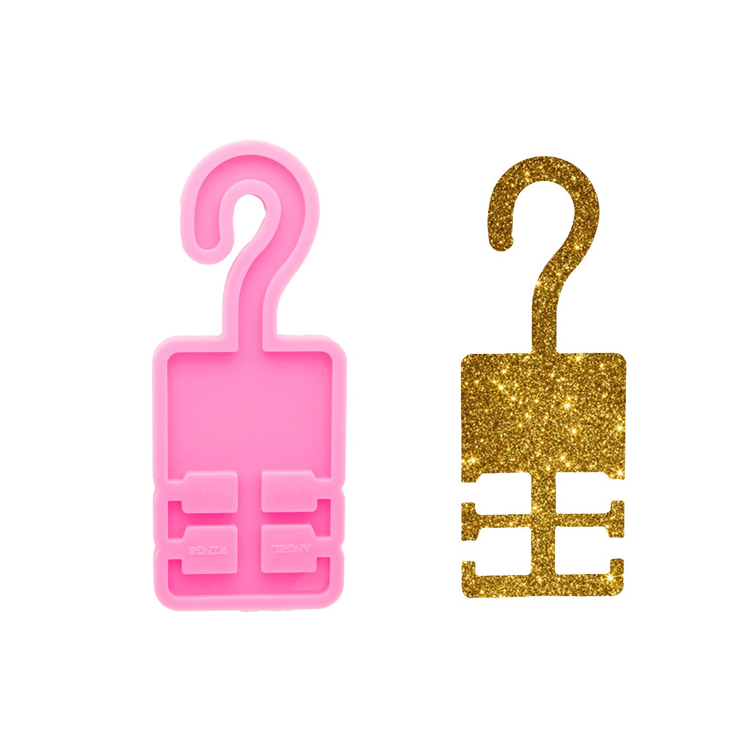Shiny Glossy DIY Car Hanger Silicone Resin Mold - Epoxy Jewelry Making Kit for Pendants, Keychains & Crafts - Perfect for DIY Gifts, Home Decor & Car Accessories