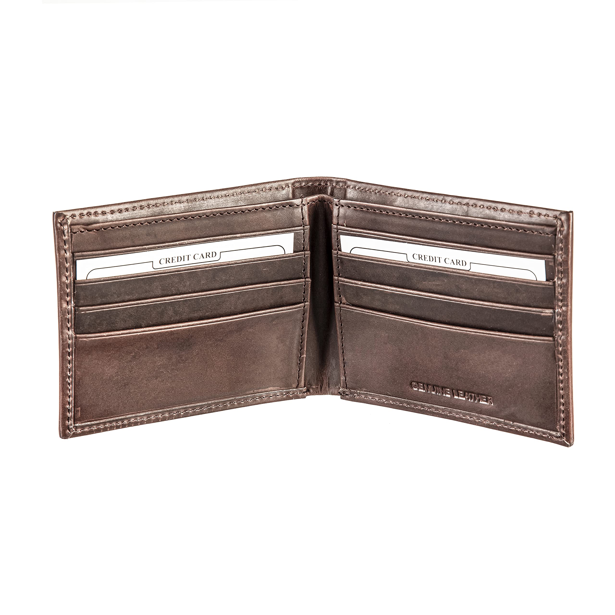 Official NCAA University of Alabama Leather Wallet - Genuine Licensed Brown Bi-Fold Wallet for Men with Logo Stamp | Premium Card Holder & Money Organizer | Perfect Gift Box Included for Students & Alumni | Ideal for Game Days, Campus Life & Everyday Use