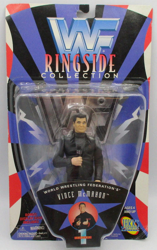 Vintage 1997 WWF Jakks Pacific Ringside Collection Series 1 Vince McMahon Action Figure - Rare Collectible Wrestling Toy for Display & Nostalgic Fans