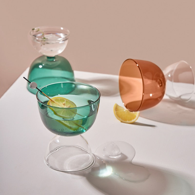 Elegant Coco Hourglass Cocktail Glass Set - Unique Martini & Champagne Glasses for Parties, Weddings & Home Bar Decor