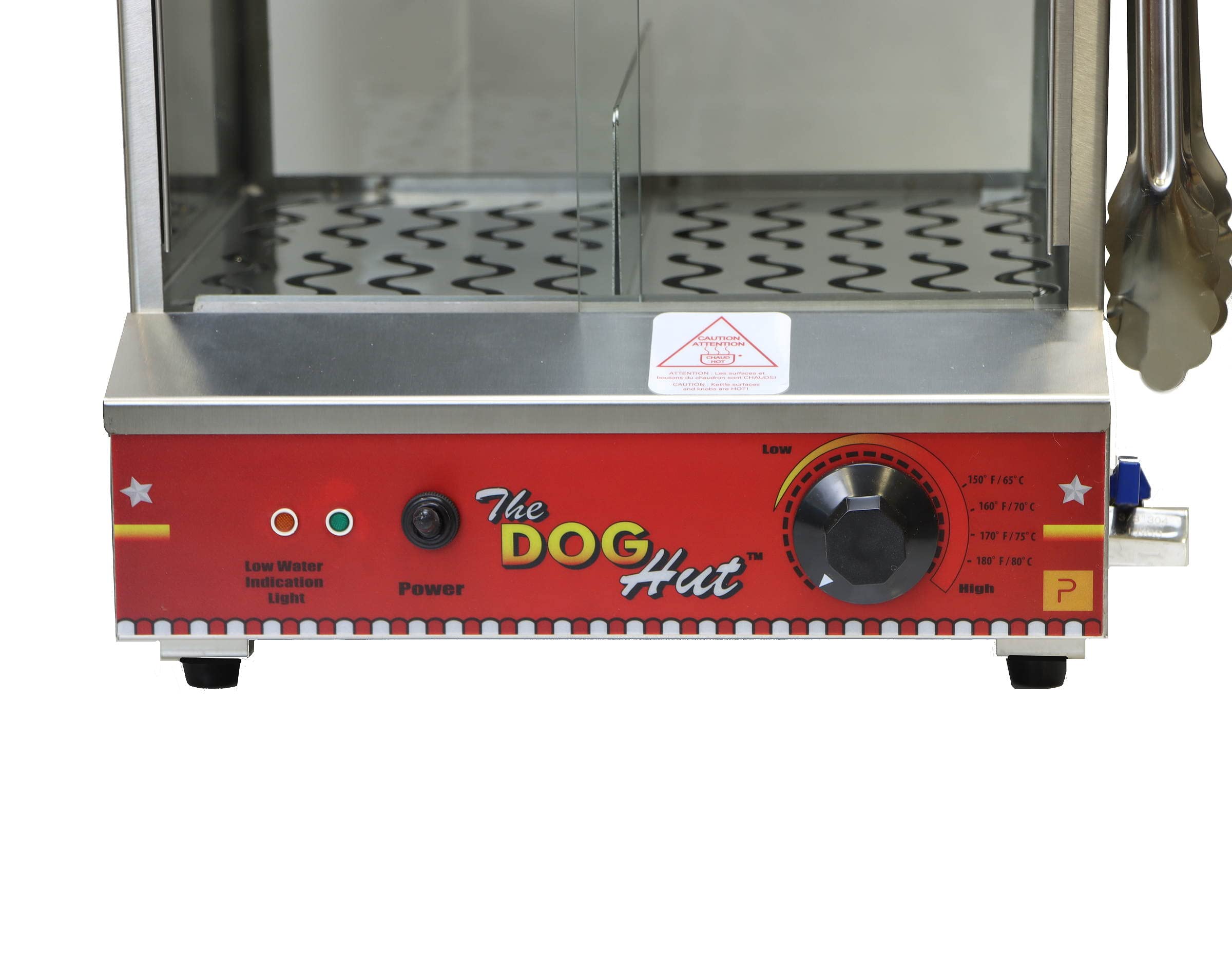 Paragon 8020 Red Hot Dog Steamer - Commercial Grade Hot Dog Warmer for Restaurants, Food Trucks & Concession Stands