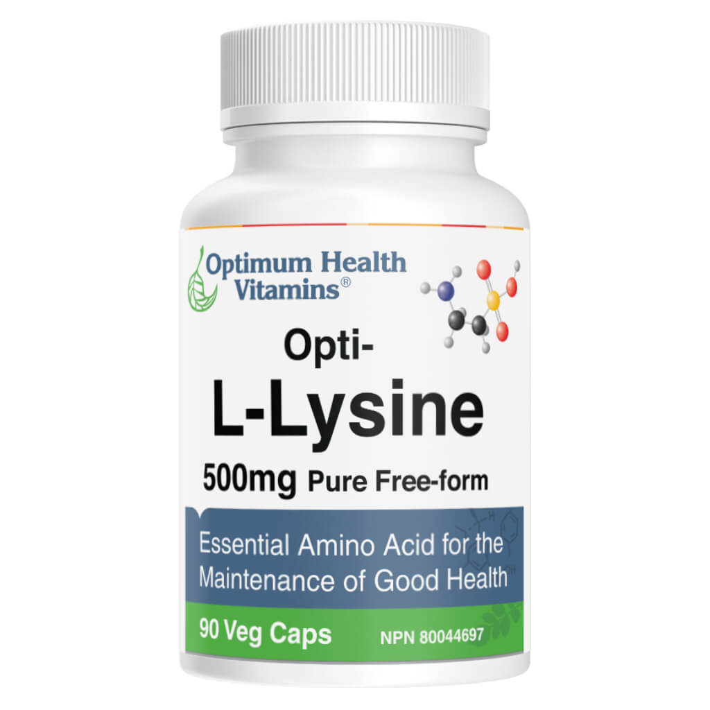 Opti L-Lysine 500mg Supplement - Supports Immune System & Collagen Production - Essential Amino Acid for Skin, Hair & Bone Health - Perfect for Daily Wellness & Fitness Enthusiasts