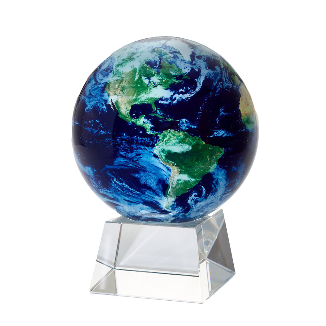 Rotating Earth Globe with Realistic Clouds - Perfect for Home Decor, Classroom Education & Geography Enthusiasts