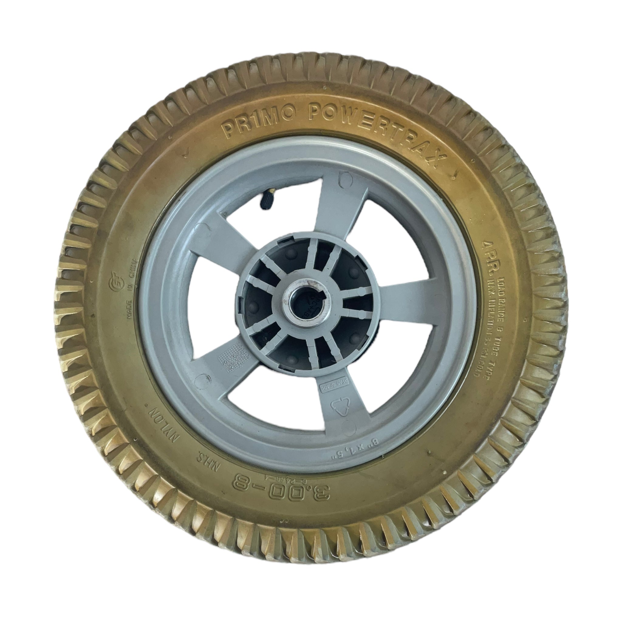 Duro Pneumatic Drive Wheel for Pride Mobility, Invacare, Permobil & More Power Wheelchairs | Pr1mo Model WHLASMB1646 | Replacement Tire for Outdoor & Indoor Mobility Use