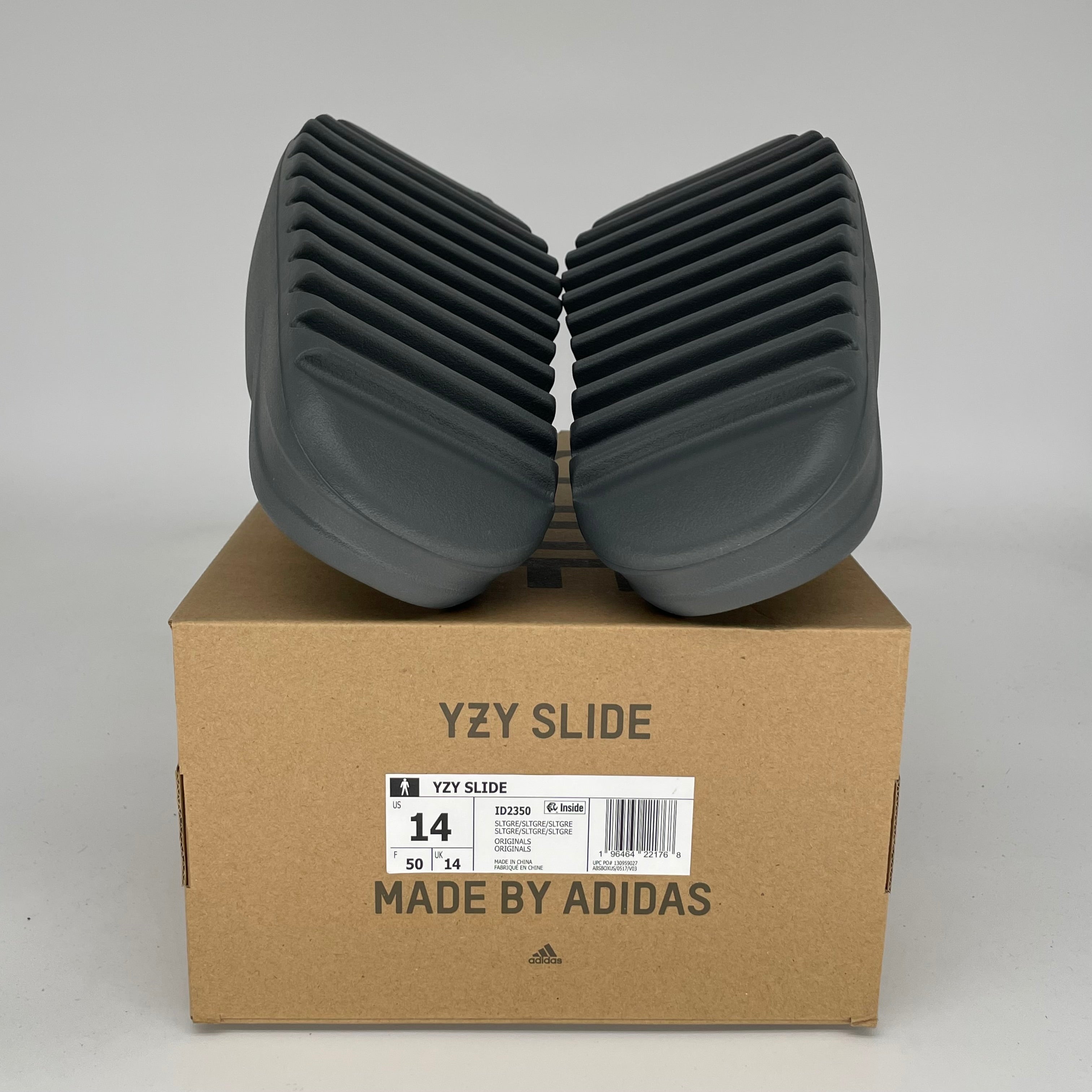 Adidas Yeezy Slide Slate Grey - Men's Size 14 [ID2350] | Comfortable Slides for Beach, Pool & Casual Wear
