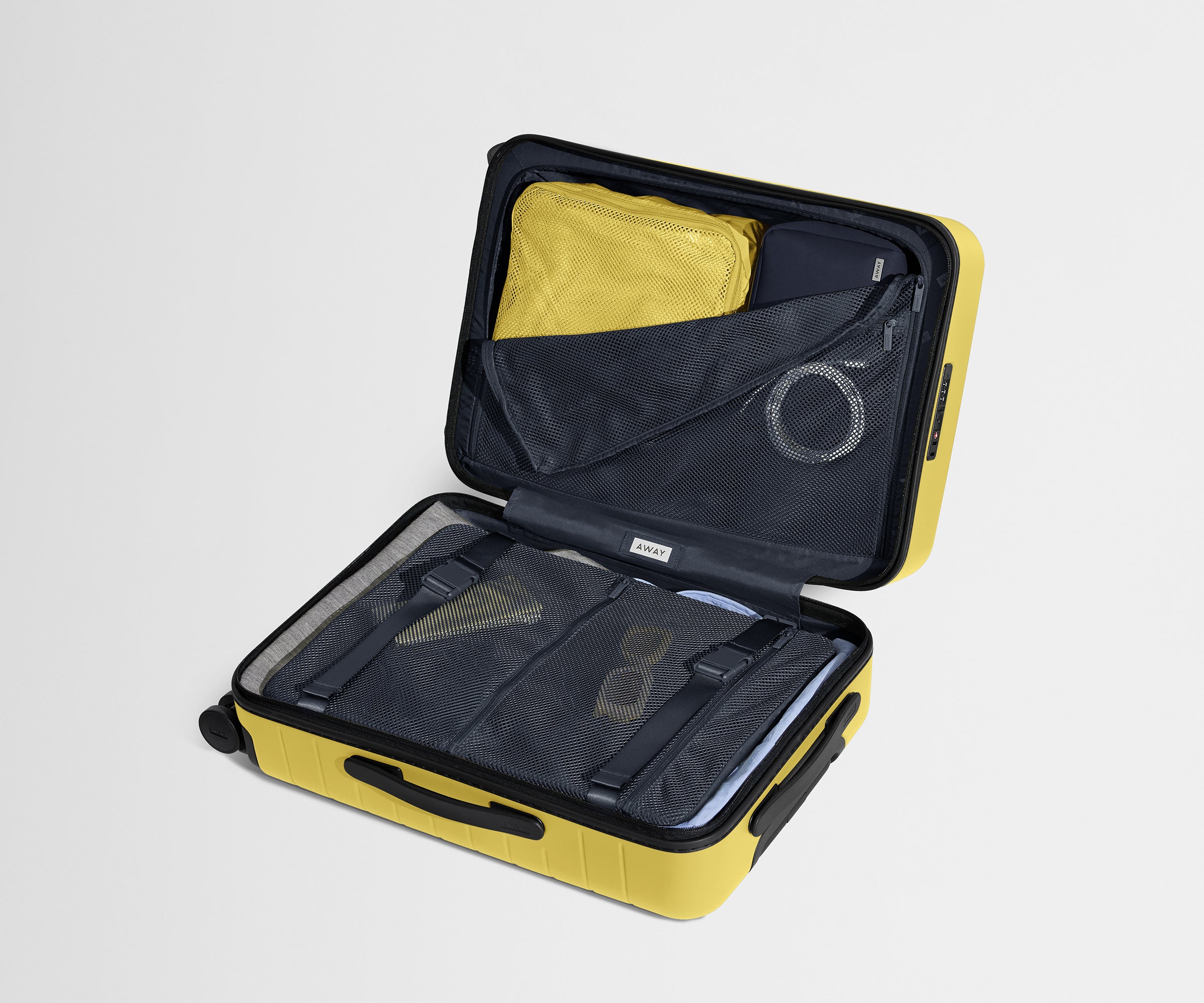 Sunshine Yellow Expandable Carry On Luggage - Lightweight Spinner Suitcase for Air Travel, Weekend Trips & Business Travel