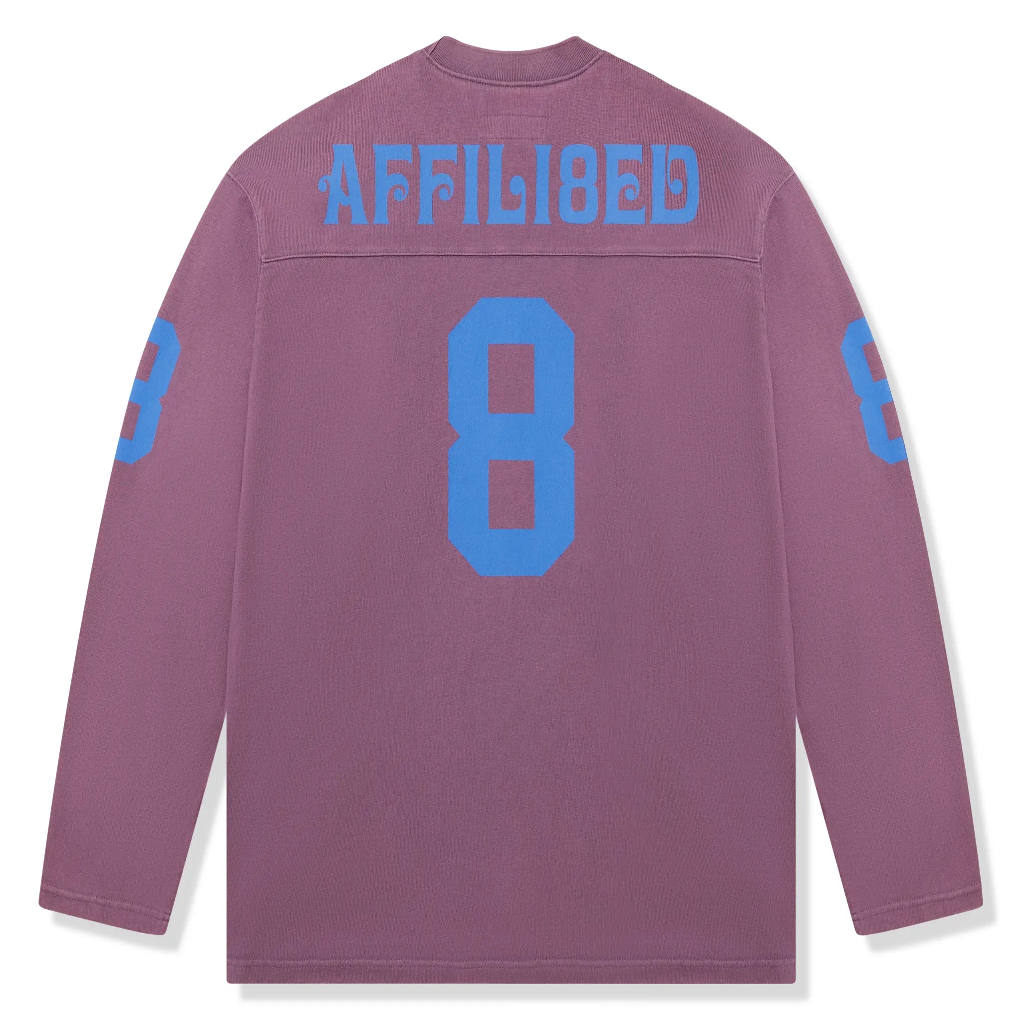 Supreme Affiliated Long Sleeve Dusty Purple Football Jersey - Stylish Sports Wear for Football Games, Training, and Street Fashion