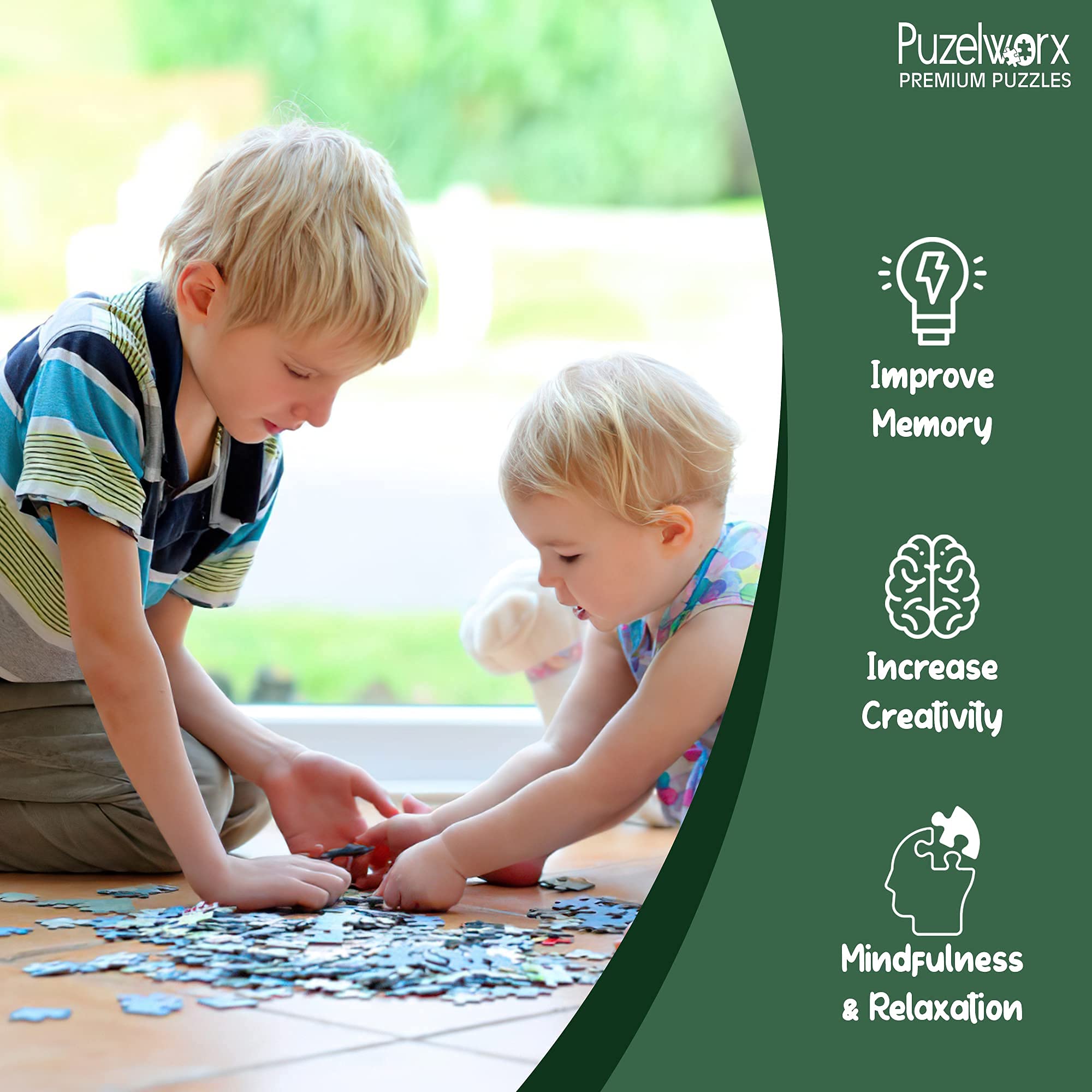 500-Piece Jigsaw Puzzle - Educational Family Game for Adults & Kids - Perfect for Family Bonding, Classroom Learning & Stress Relief Activities