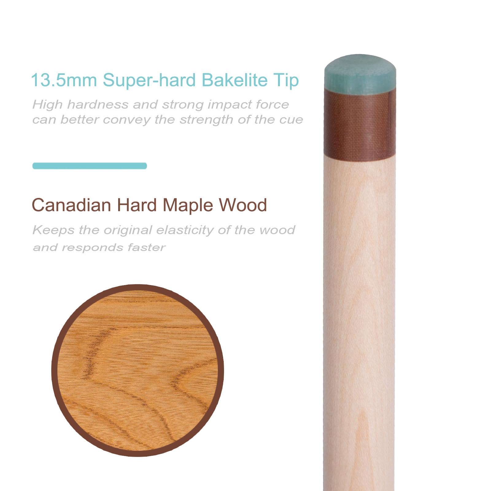 Heavy Hitter 3-Piece Jump Break Pool Cue Stick - 23oz Zebra Wood Professional Billiard Cue for Powerful Breaks & Jump Shots | Perfect for Tournament Play & Home Pool Tables