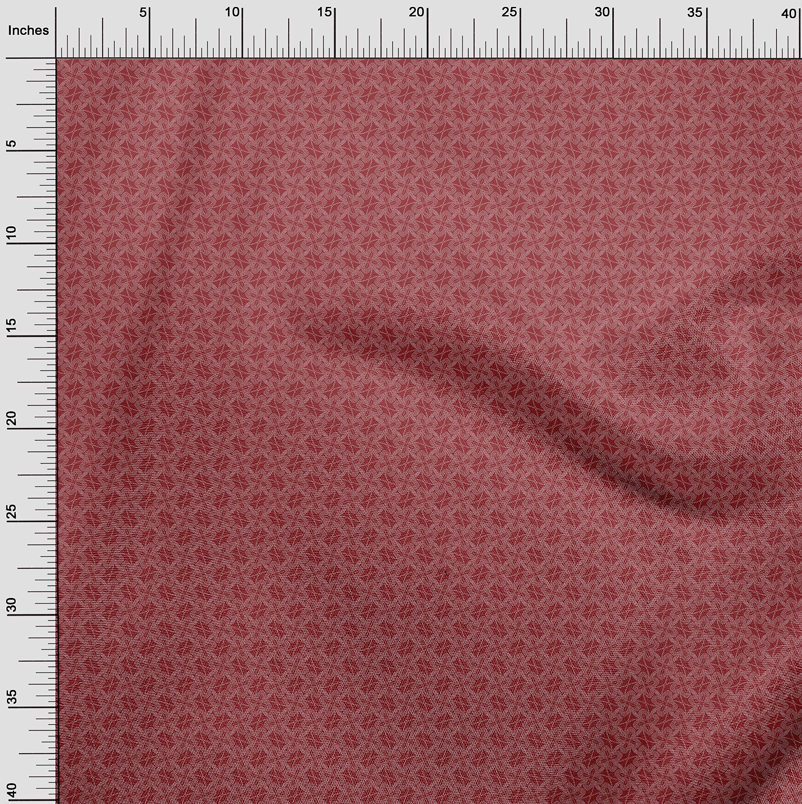 Premium Velvet Maroon Japanese Sashiko Fabric by The Yard - 58 Inch Wide Printed DIY Sewing Material for Clothing, Quilting & Home Decor | Asian-Inspired Craft Supplies for Bags, Apparel & Decorative Projects
