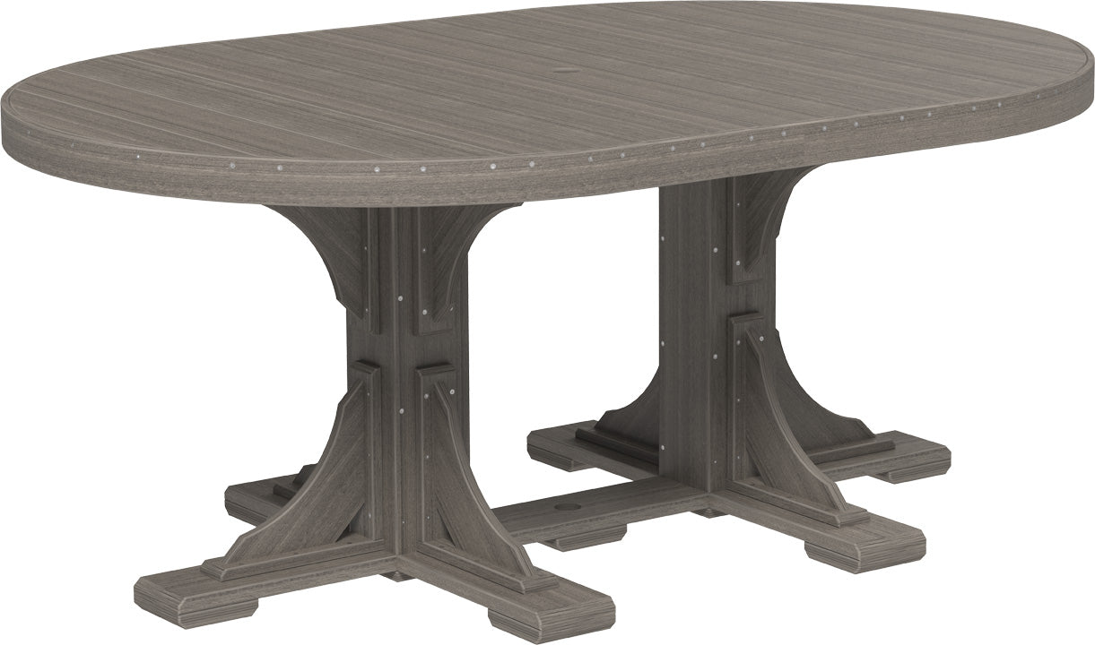 LuxCraft 4' x 6' Oval Dining Table Set for 6 - Modern Kitchen & Dining Room Furniture - Perfect for Family Gatherings, Dinner Parties & Small Spaces