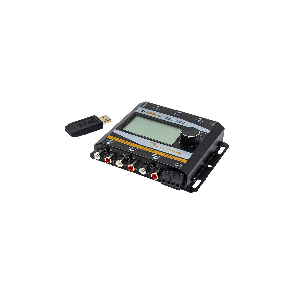 6 Channel Digital Signal Processor with Bluetooth & LCD Display - BTDSP66LCD - Perfect for Car Audio Systems, Home Theaters, and Professional Studio Setups
