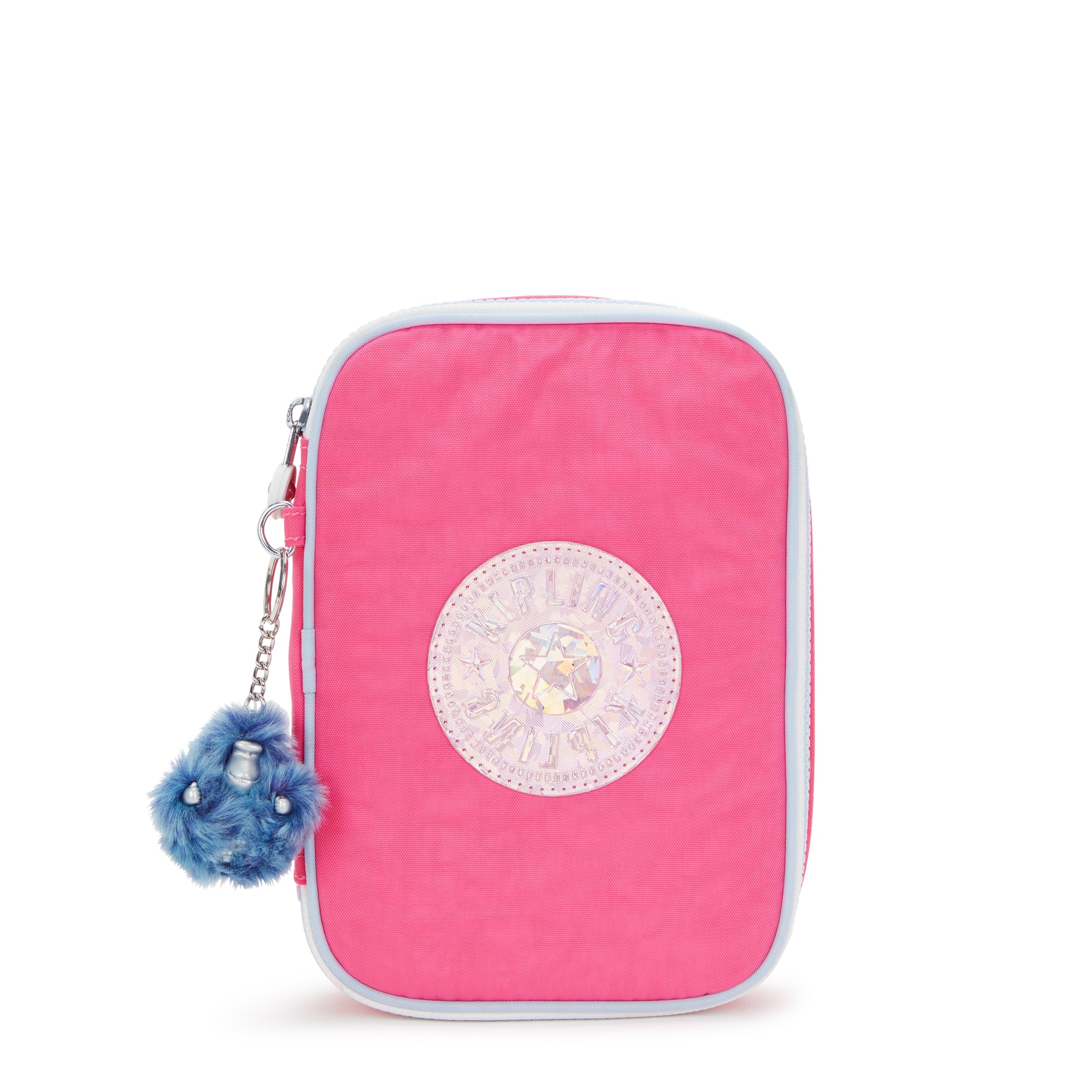 Kipling 100 Pens Pencil Case - Happy Pink Mix | Stylish & Durable School & Office Organizer for Students & Professionals