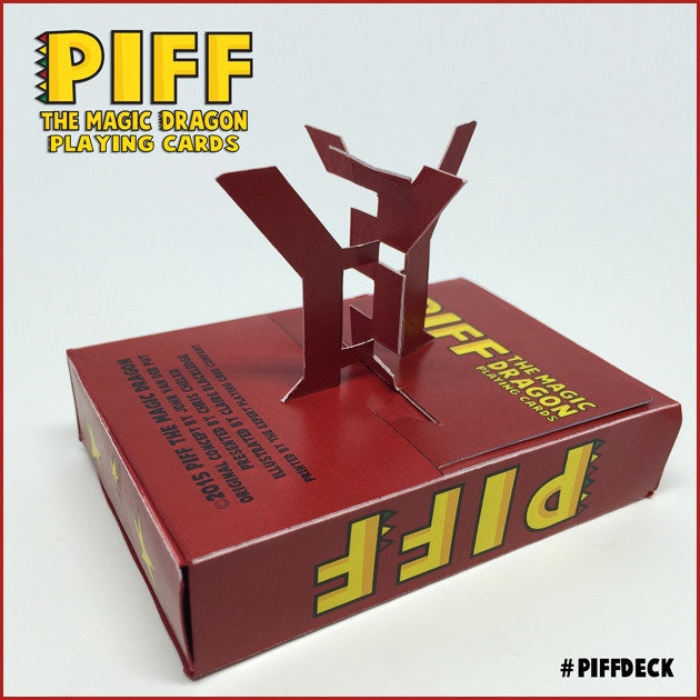 PIFF The Magic Dragon Playing Cards - Premium Collectible Deck for Card Games, Magic Tricks & Gifts | Perfect for Poker, Blackjack & Family Game Nights