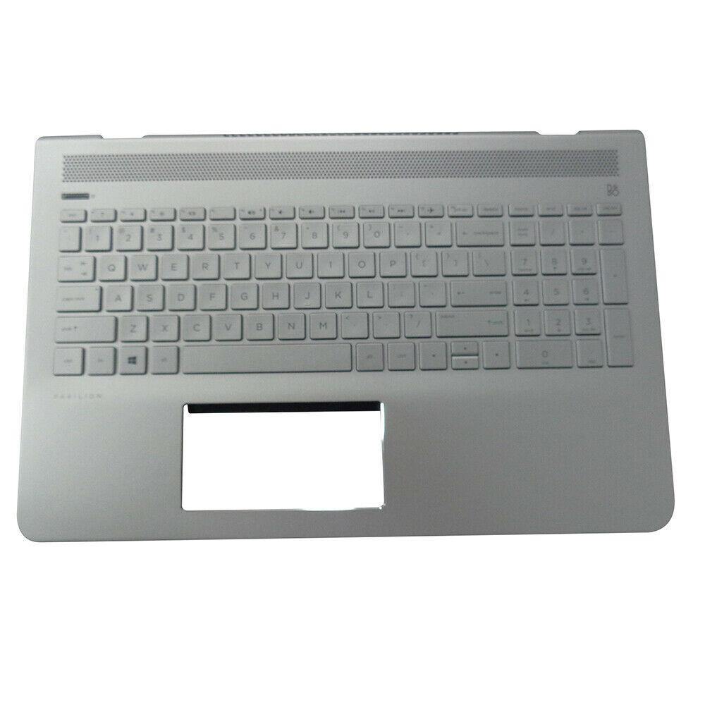 HP Pavilion 15 Laptop Keyboard Replacement - Silver Palmrest with Keyboard (Part #928951-001) | Compatible with HP Pavilion 15-CC/15T-CC Series | Perfect for Typing, Gaming & Office Work