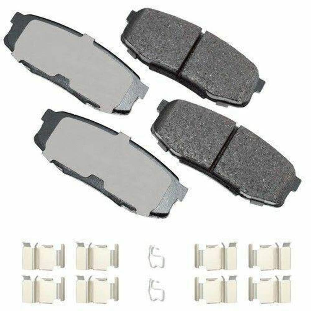 Akebono Ultra-Premium Ceramic Rear Brake Pads - Low Noise & Dust - Fits [Vehicle Models] - Perfect for Daily Commuting & Performance Driving