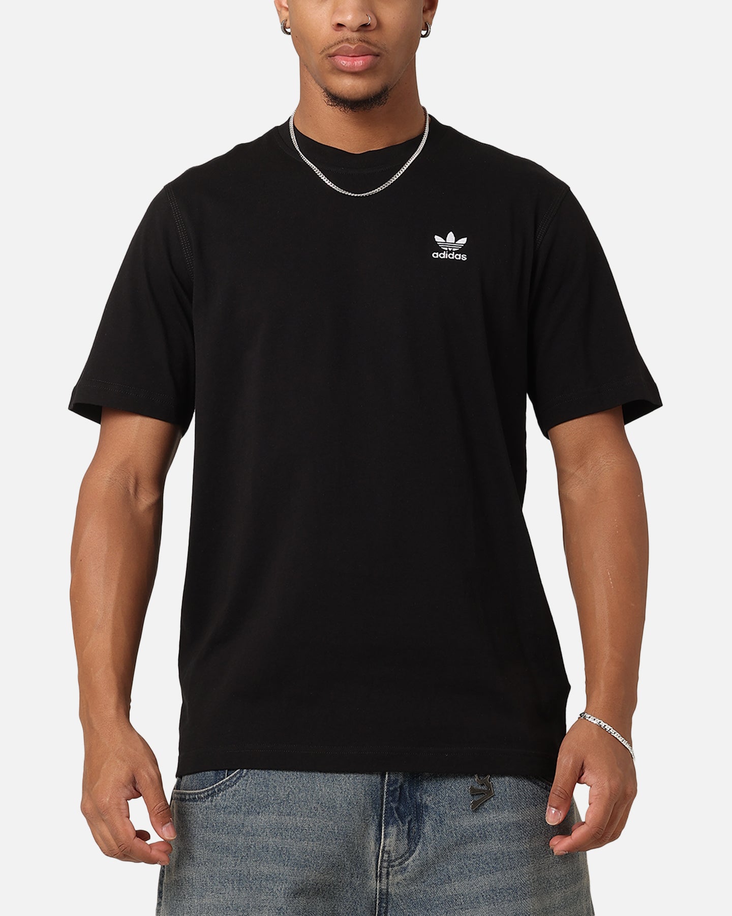 Adidas Essentials Men's T-Shirt - Black Cotton Short Sleeve Tee for Casual Wear, Gym & Everyday Outfits