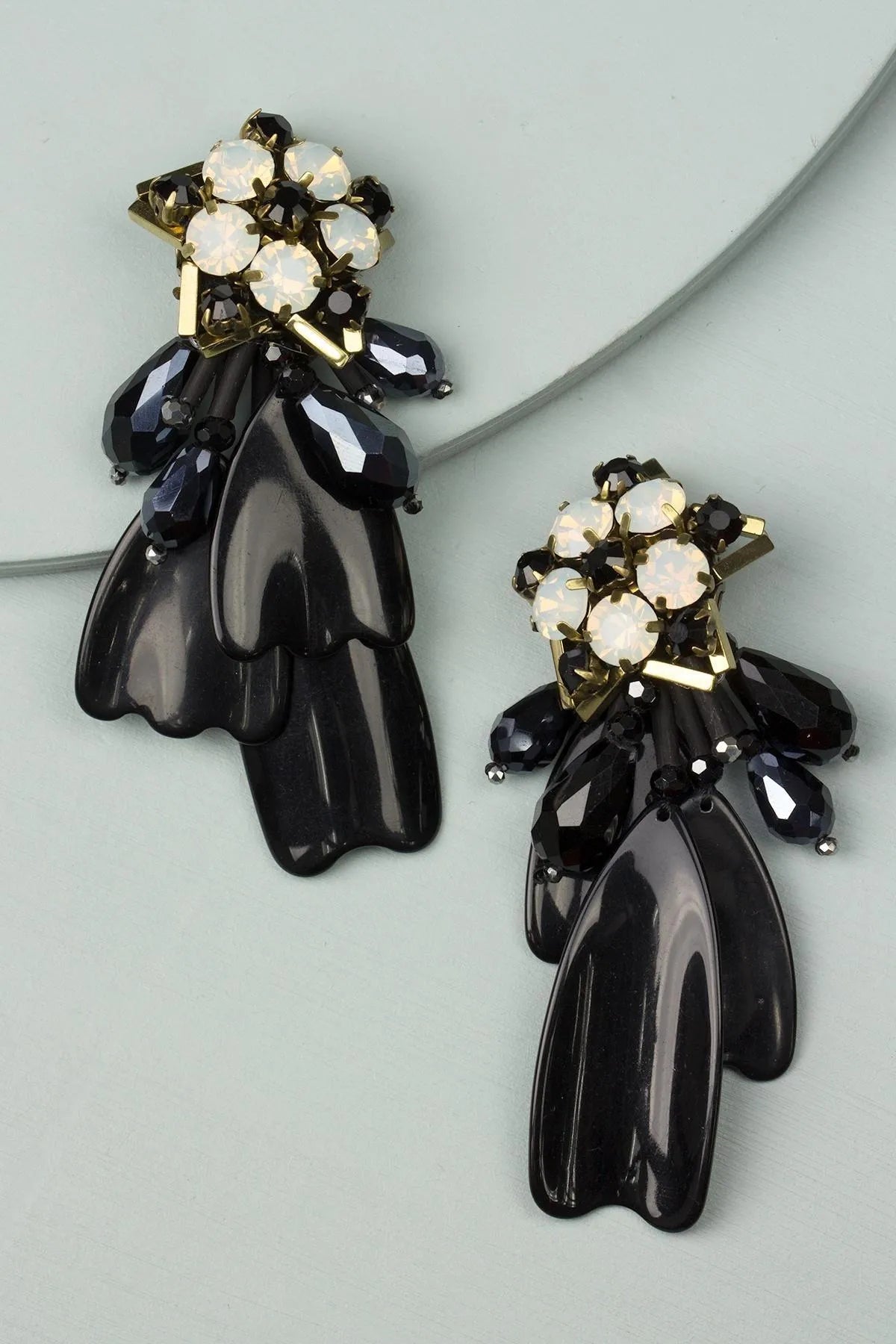 Hilda Clip On Statement Earrings for Women - Fashion Dangle Drop Earrings for Parties, Weddings & Special Occasions