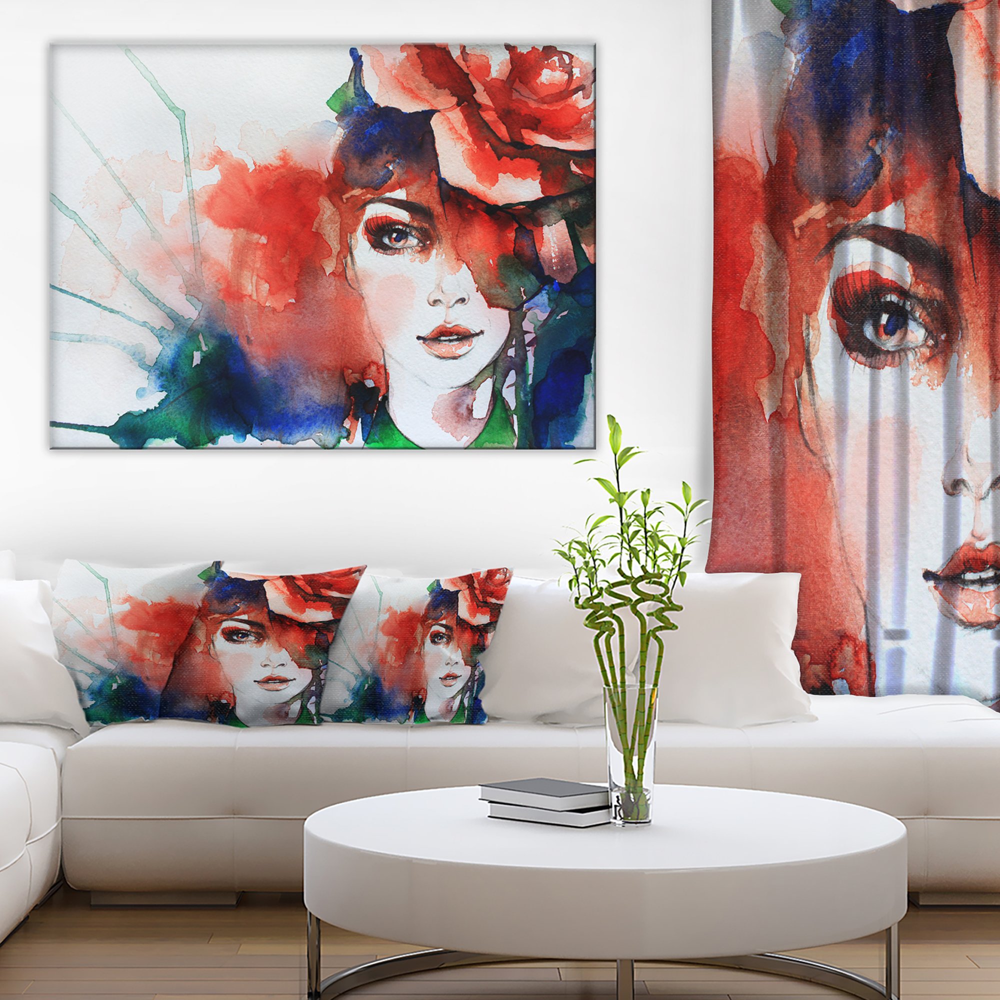Abstract Rose Illustration Canvas Art for Women - Perfect for Home Decor, Living Room, Bedroom & Office Wall Art