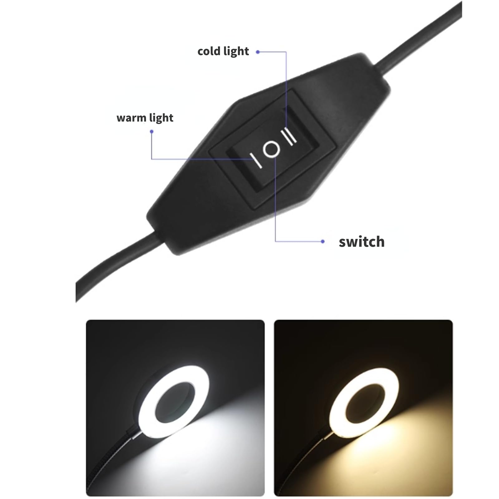 USB Powered LED Desk Lamp with Clip - Adjustable Flexible Gooseneck for Reading, Makeup, Study, and Night Light | Perfect for Home, Office, and Dorm Room