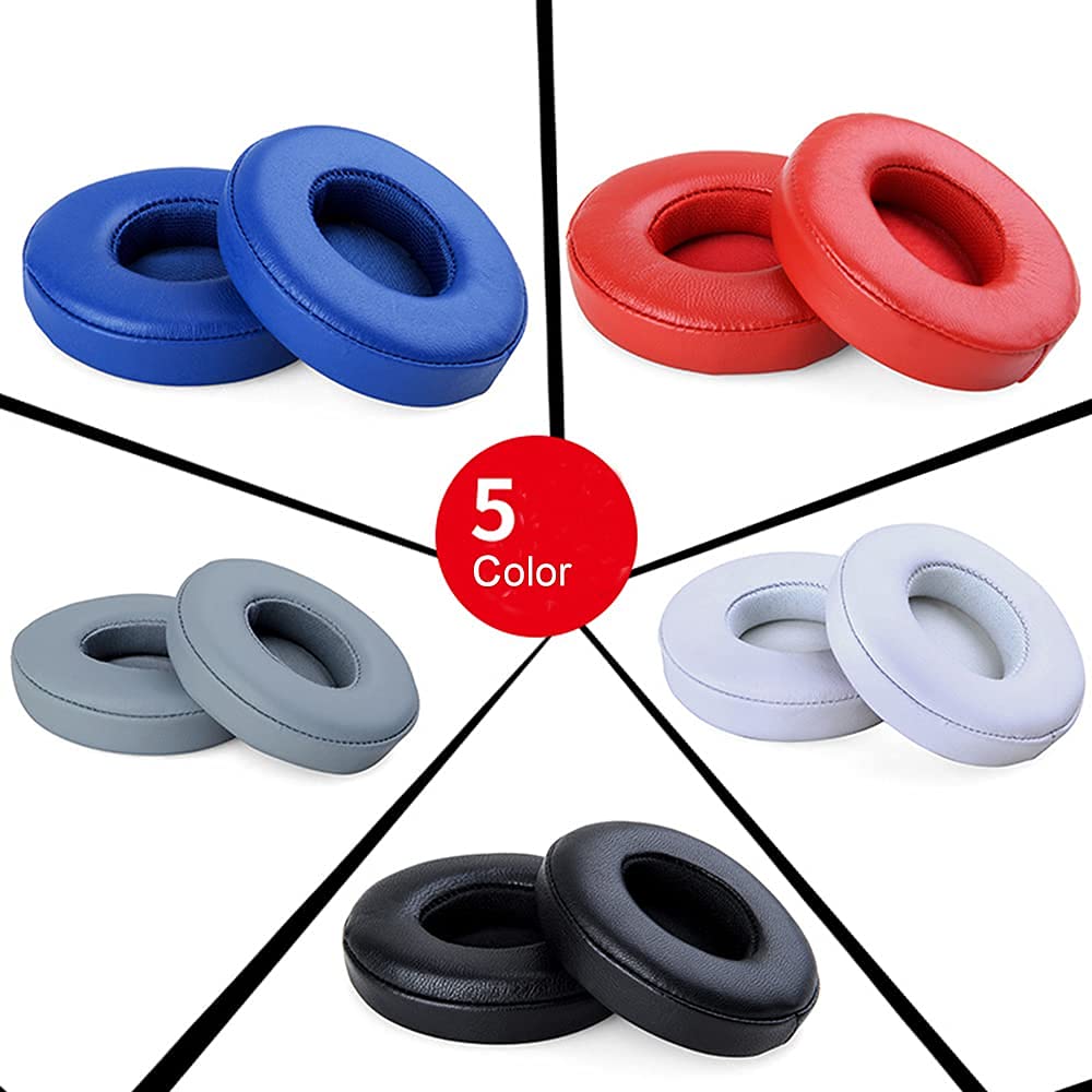Alitutumao Memory Foam Replacement Earpads for Solo 2.0/3.0 Wireless Headphones - Protein Leather Ear Cushion Covers for Enhanced Comfort | Perfect for Gaming, Music & Office Use