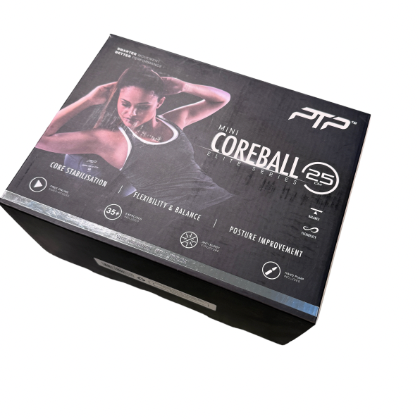 PowerTube Pro Mini Coreball 25cm - Portable Abdominal Exercise Ball for Home & Gym Workouts, Core Training, Yoga & Pilates - Perfect for Fitness Enthusiasts & Beginners