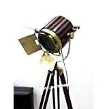 Vintage Hollywood Nautical Spotlight Tripod Floor Lamp - Rustic Industrial Decor for Living Room, Bedroom & Office - Perfect Christmas Gift & Home Decoration