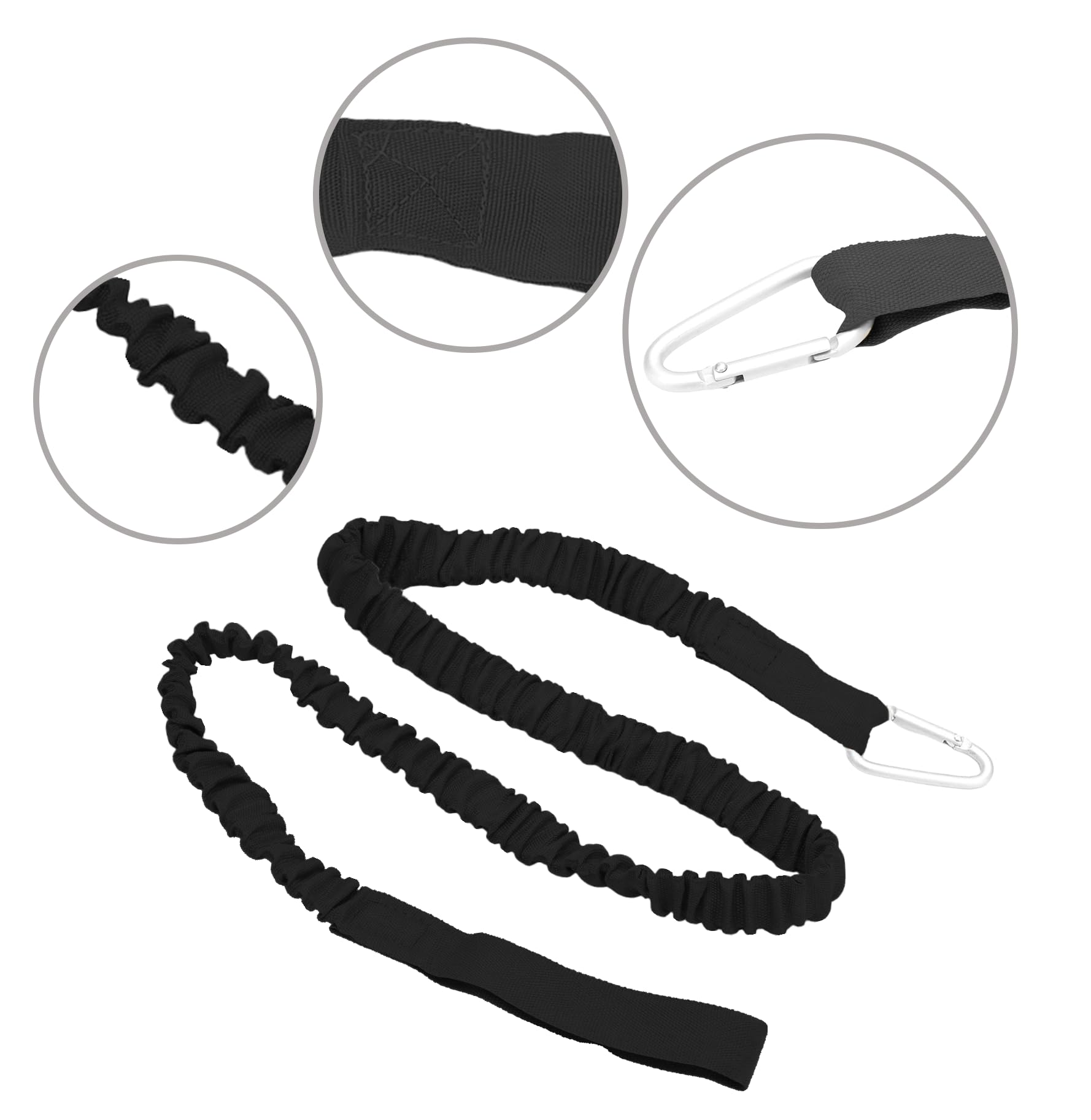 55 Inch (140cm) Stretchable Kayak Paddle Leash - Coiled Lanyard for Kayak & SUP Paddles - Durable Paddle Holder & Rod Leash - Perfect for Fishing, Whitewater Rafting and Water Sports Accessories