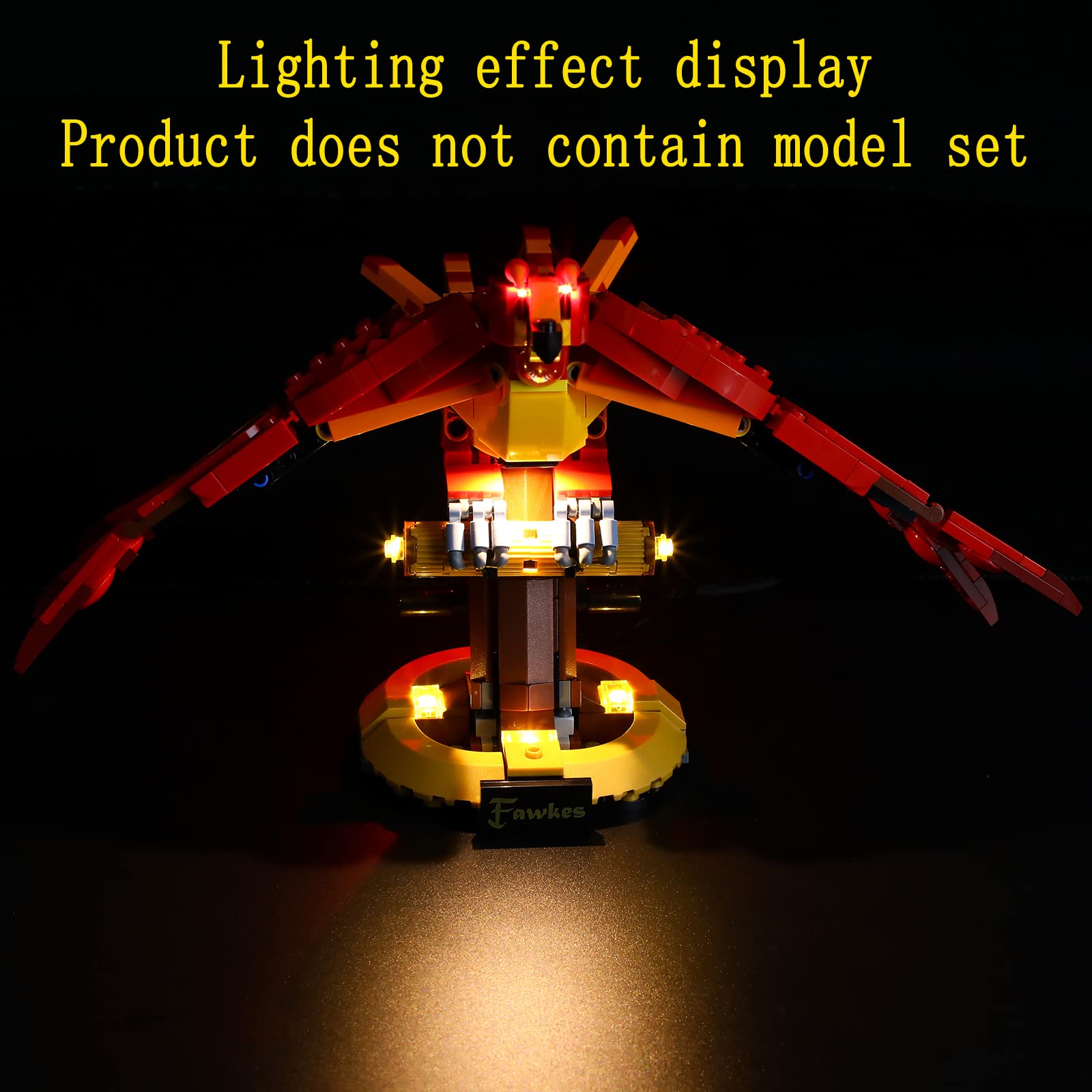 LED Light Kit for Lego Fawkes & Dumbledore's Phoenix - Compatible with 76394 Set (Model Not Included) | Enhance Your Harry Potter Lego Display with Magical Lighting Effects