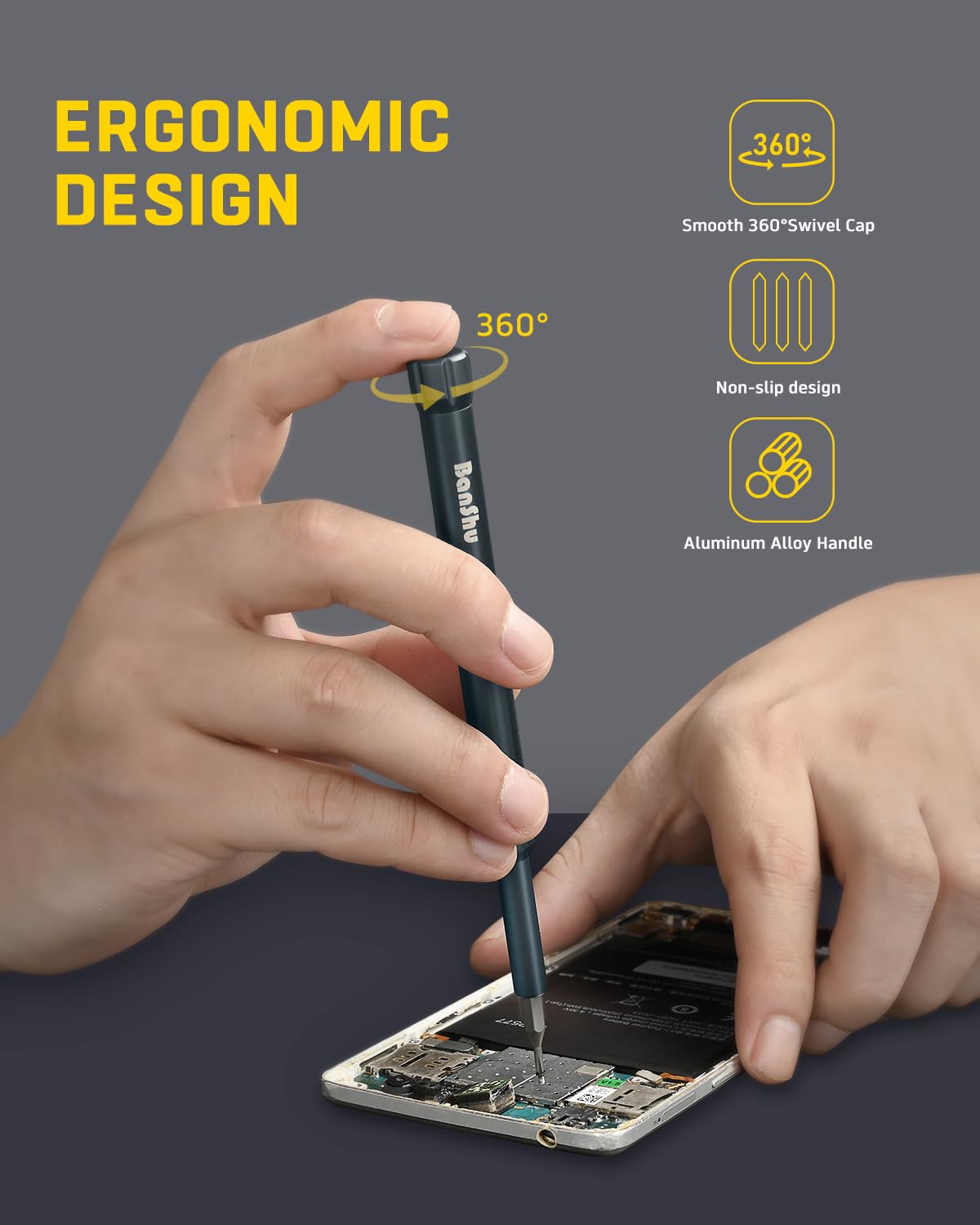 Premium 46-in-1 Mini Screwdriver Set for Electronics Repair - iPhone, Laptop, Watch, PC, PS5
