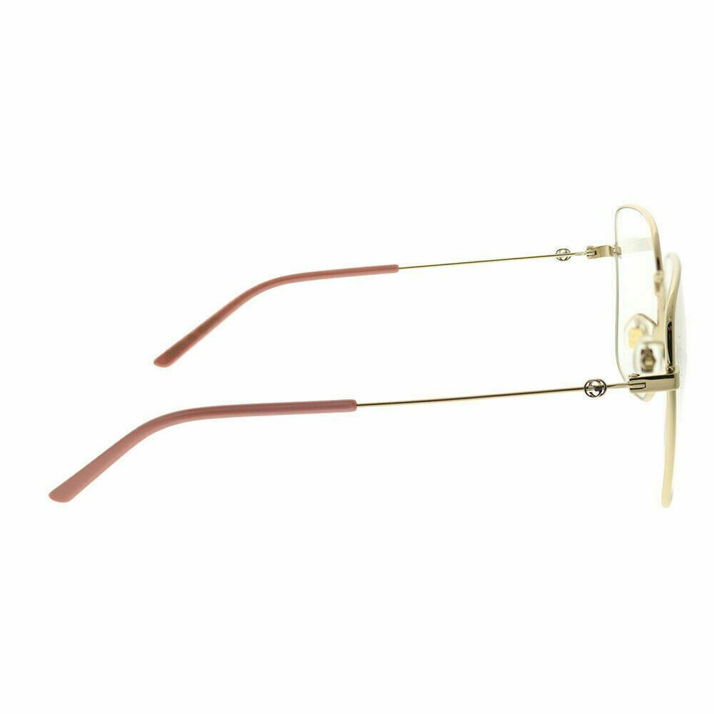 Gucci GG 0445O 001 Gold Metal Frame Eyeglasses - Luxury Designer Sunglasses for Women & Men, UV Protection, Fashion Statement for Everyday Wear & Special Occasions