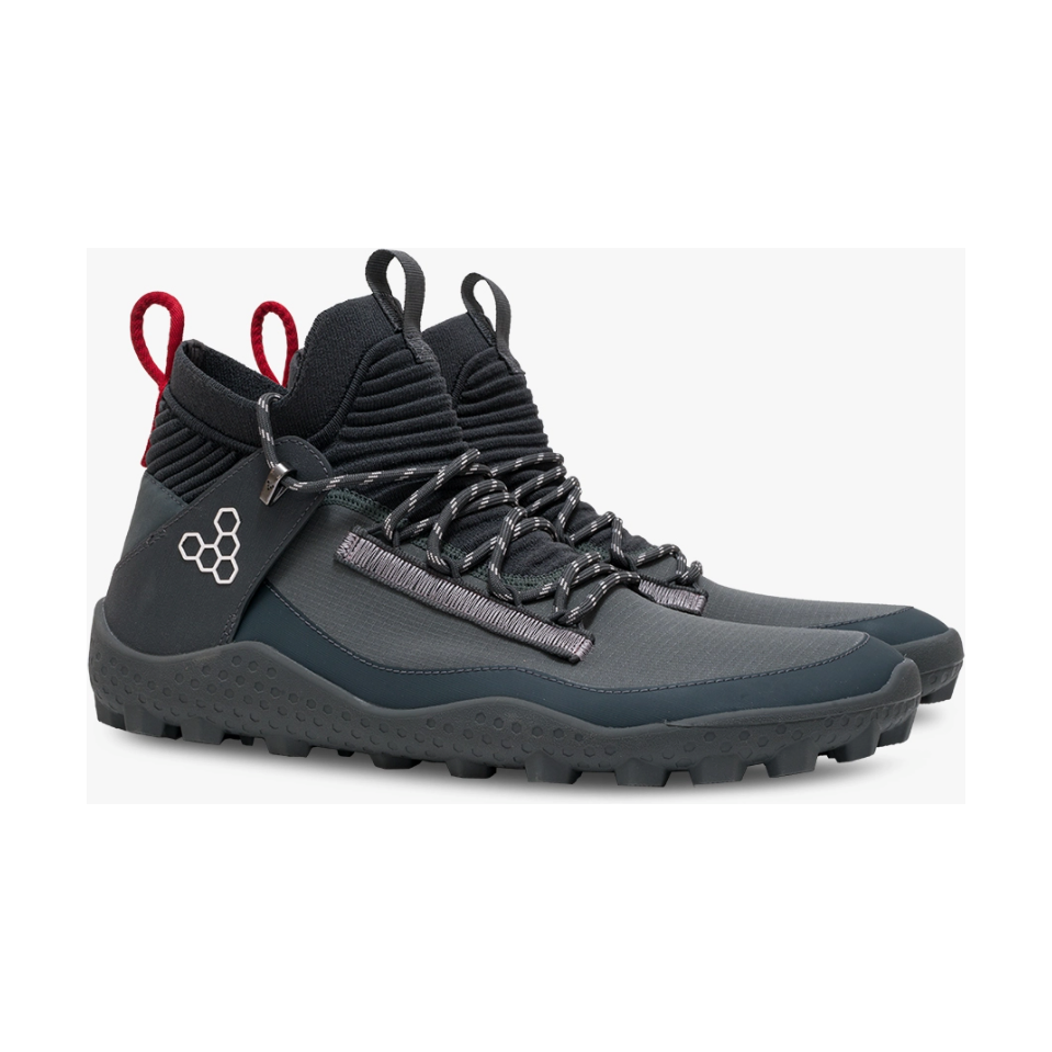 Vivobarefoot Men's Magna Lite WR SG Waterproof Hiking Shoes - Charcoal Grey | Lightweight & Durable for Outdoor Adventures, Trail Running & Travel